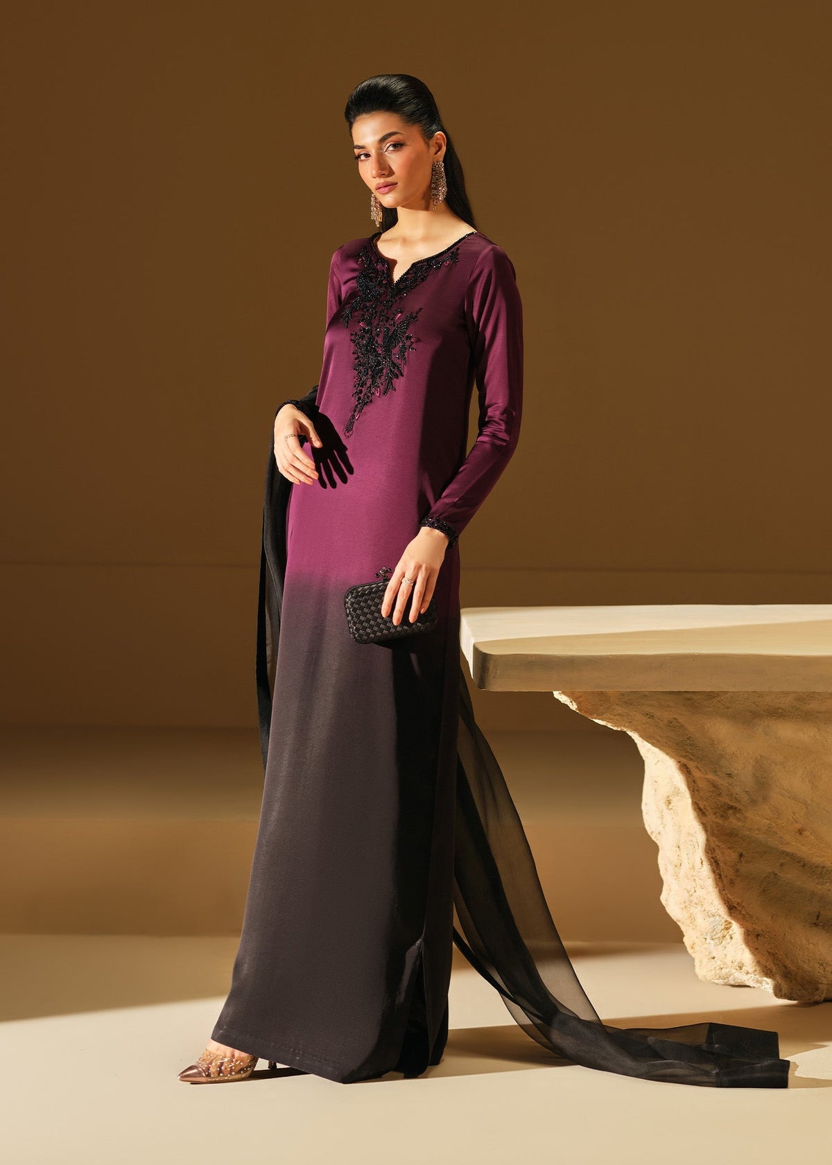 Mahum Asad | The Shadow Line | Dusk by Mahum Asad - Designer Dress  - Type : Ladies Clothes - Available at Libayah - 100% Original 