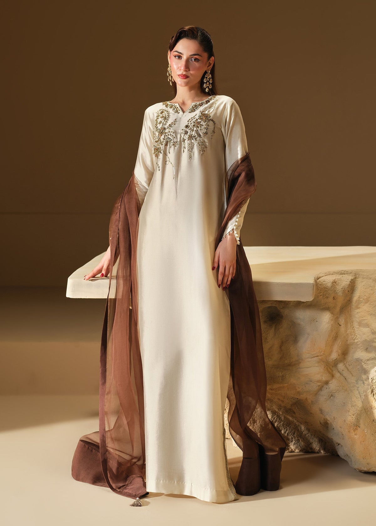 Mahum Asad | The Shadow Line | Contour by Mahum Asad - Designer Dress  - Type : Ladies Clothes - Available at Libayah - 100% Original 