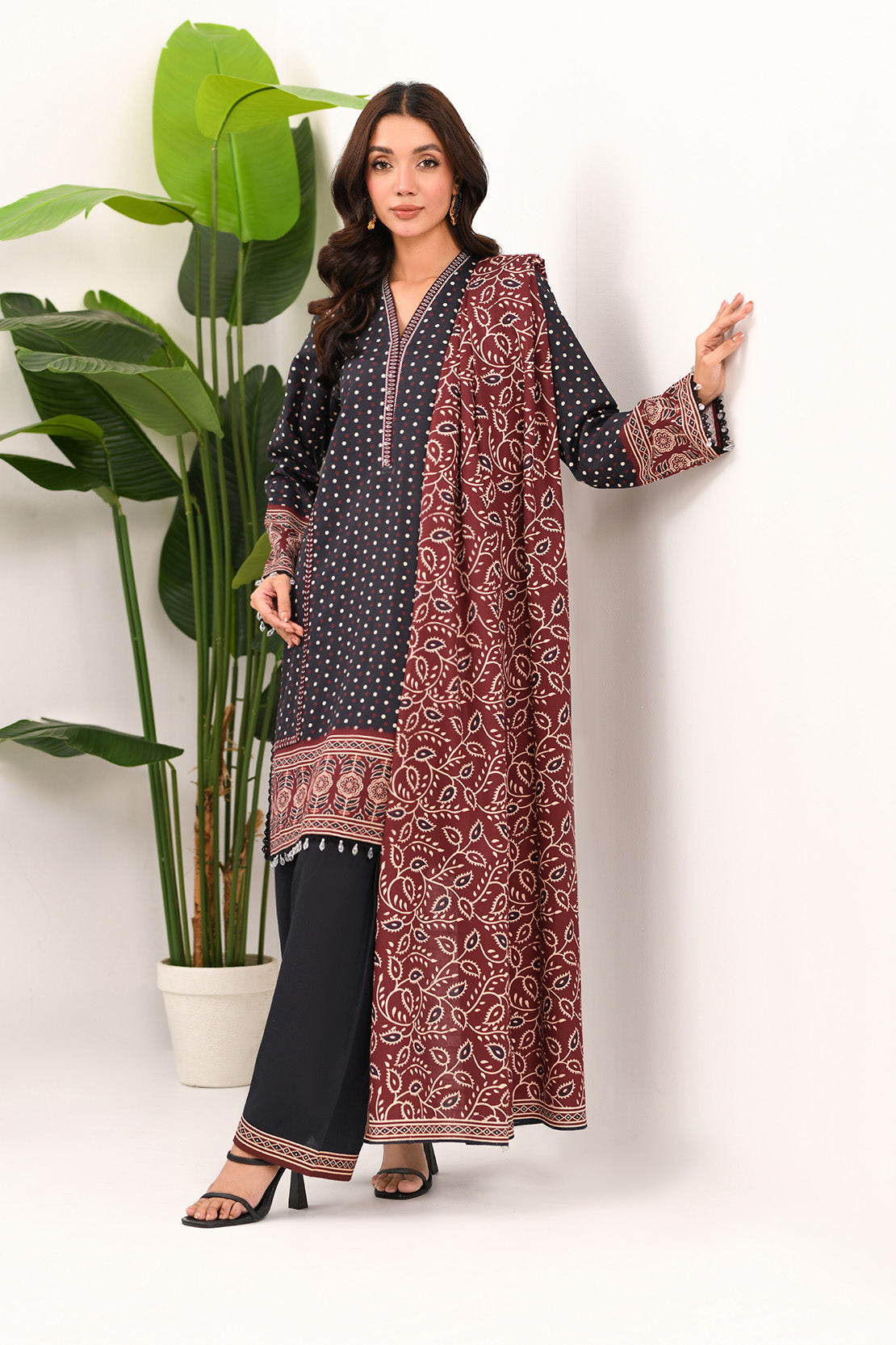 So Kamal | Winter Khaddar | KHADDAR SUIT SK19 by So Kamal - Designer Dress - Type: Ladies Clothes - Available at Libayah - 100% Original