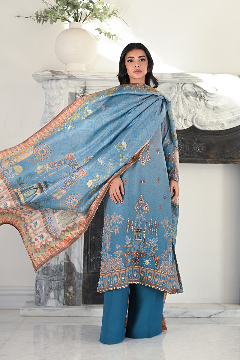 Mina Hasan | Signature Pret | Blue Lagoon - by Libayah - Registered Vendor of : Mina Hasan - 100% Original Designer Dress
