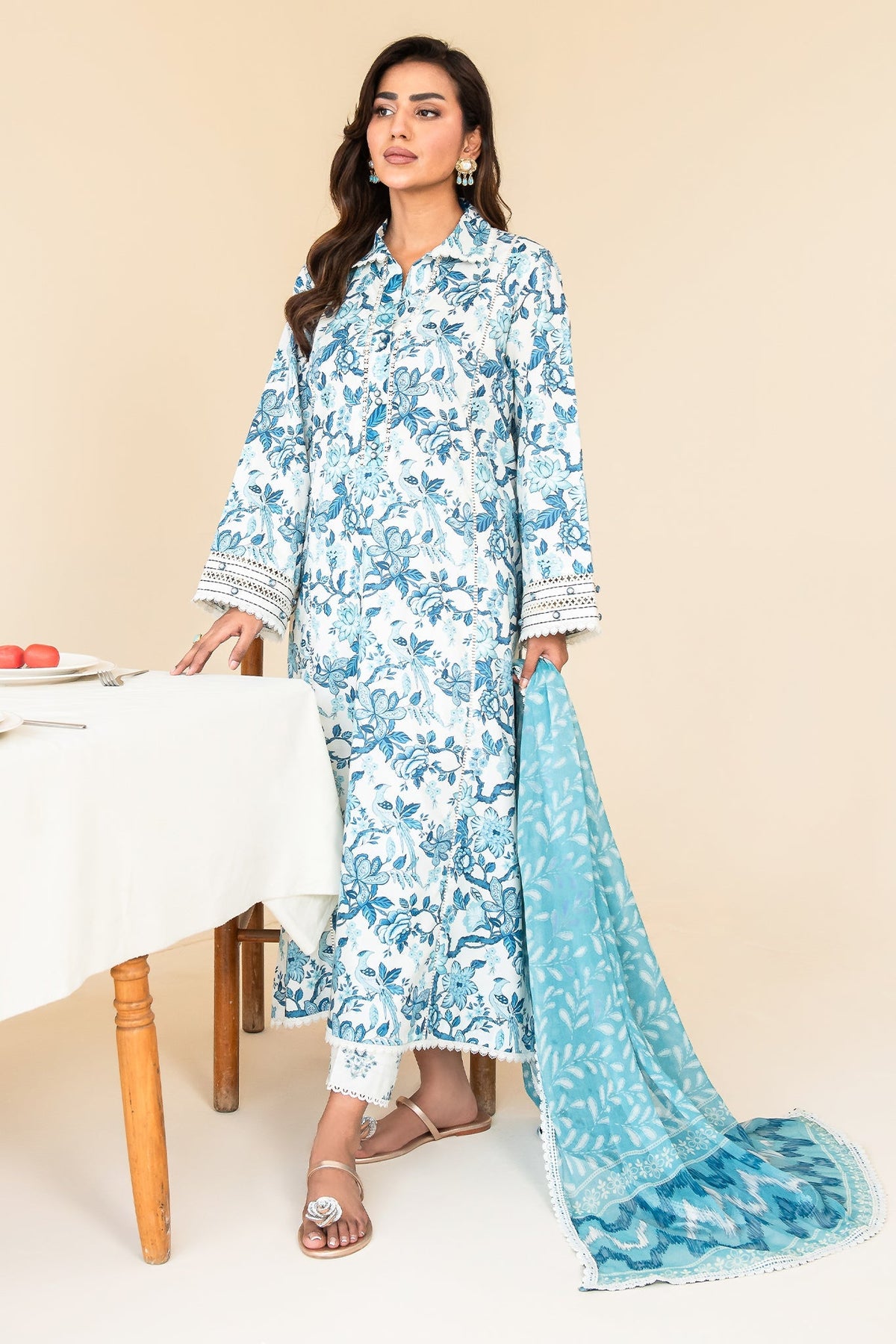 Faiza Faisal | Serene Lawn 24 | AURORA by Faiza Faisal - Designer Dress - Type: Ladies Clothes - Available at Libayah - 100% Original