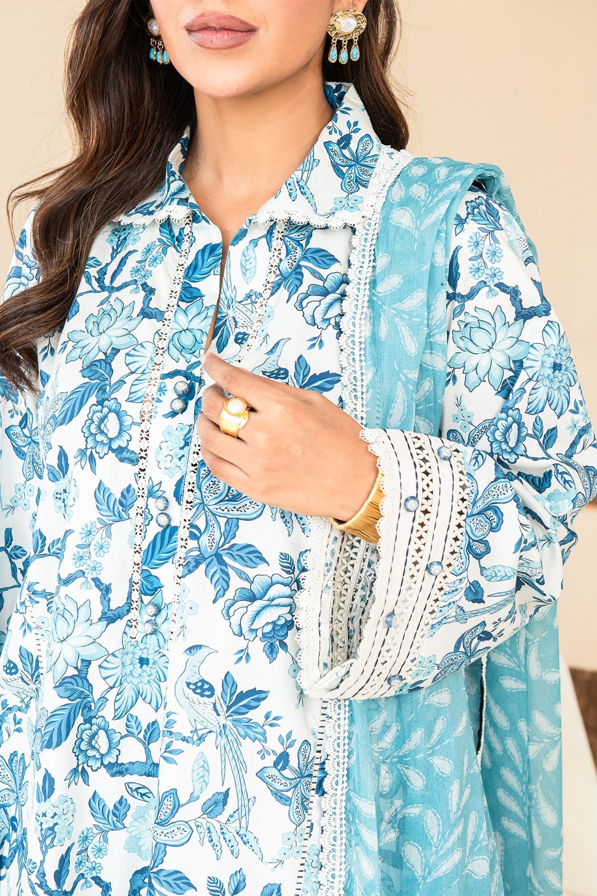 Faiza Faisal | Serene Lawn 24 | AURORA by Faiza Faisal - Designer Dress - Type: Ladies Clothes - Available at Libayah - 100% Original