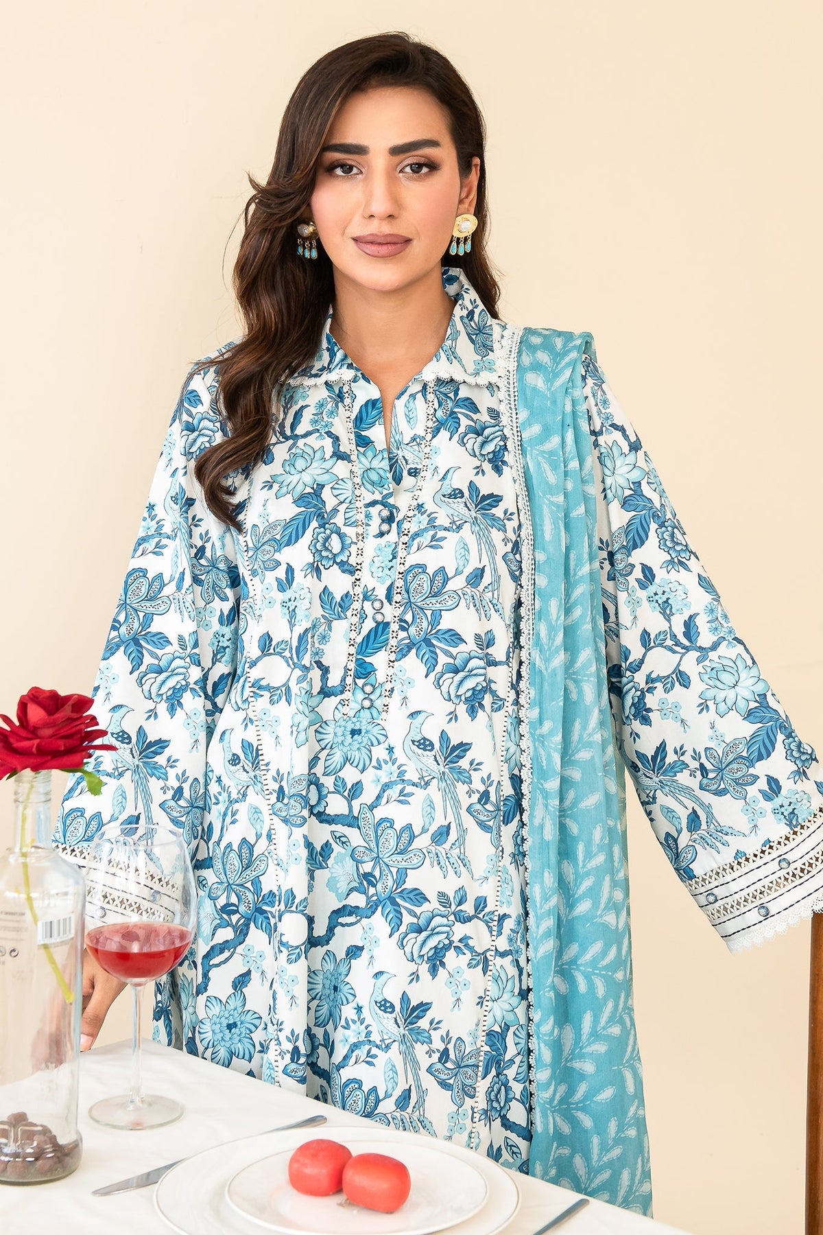 Faiza Faisal | Serene Lawn 24 | AURORA by Faiza Faisal - Designer Dress - Type: Ladies Clothes - Available at Libayah - 100% Original