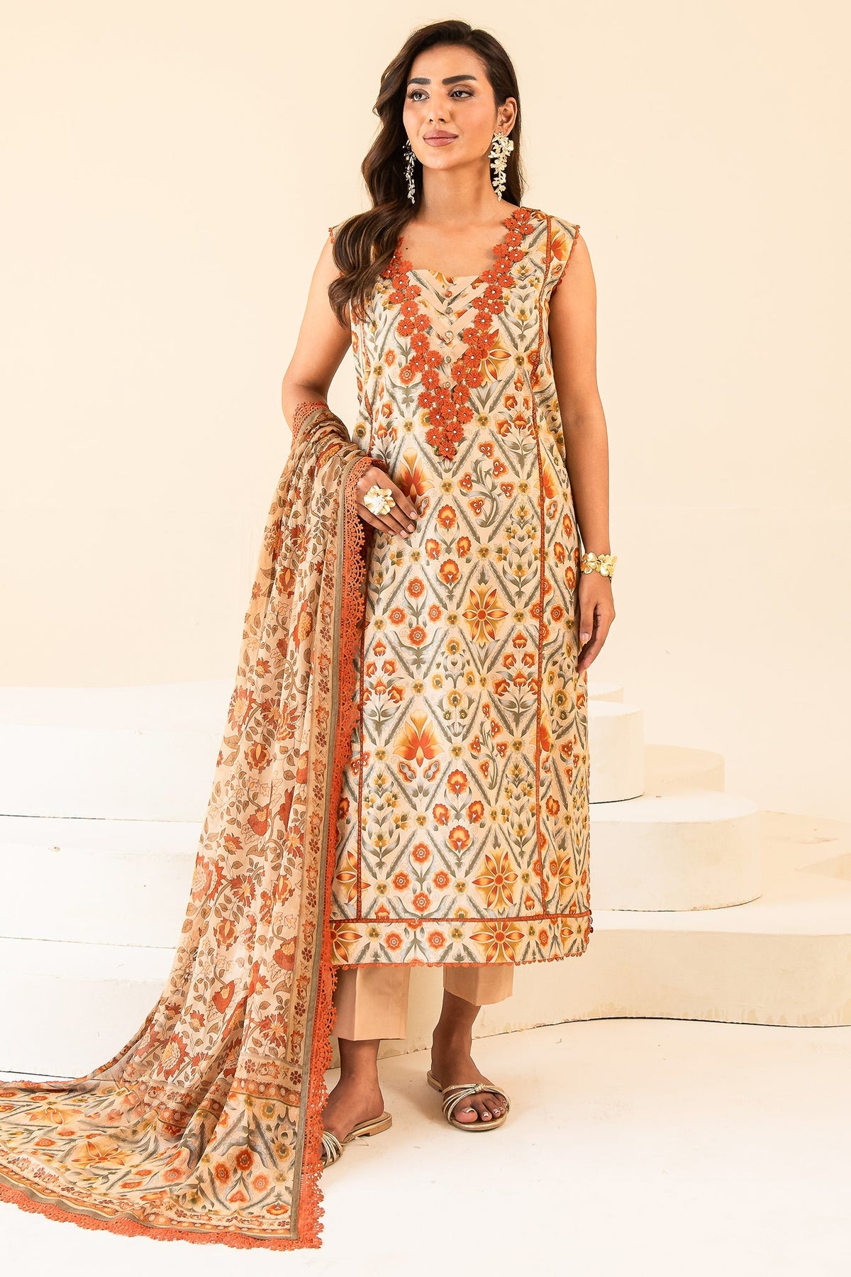 Faiza Faisal | Serene Lawn 24 | VALERIA by Faiza Faisal - Designer Dress - Type: Ladies Clothes - Available at Libayah - 100% Original