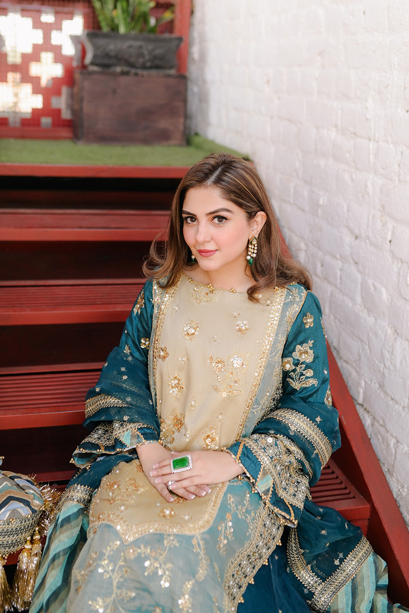 MNR | Zarlish Festive 25 | Rabia Jabbar in Lehar by MNR - Designer Dress - Type : Ladies Clothes - Available at Libayah - 100% Original 