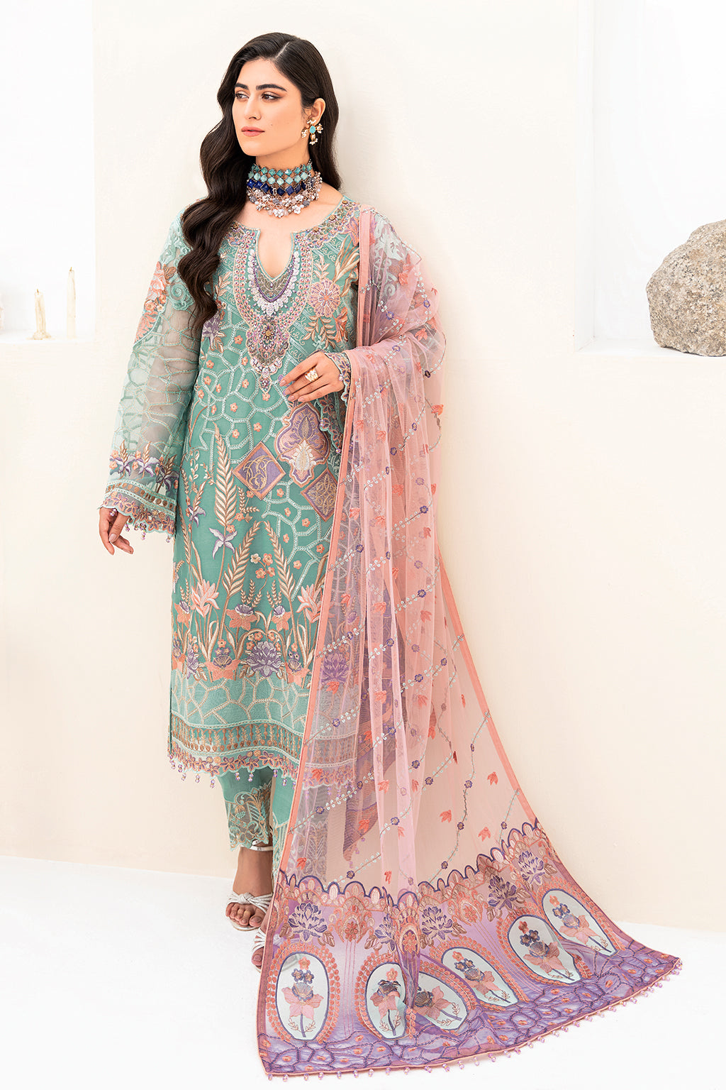 Ramsha | Minhal Organza Collection | M-807 by Ramsha - Designer Dress - Type: Ladies Clothes - Available at Libayah - 100% Original
