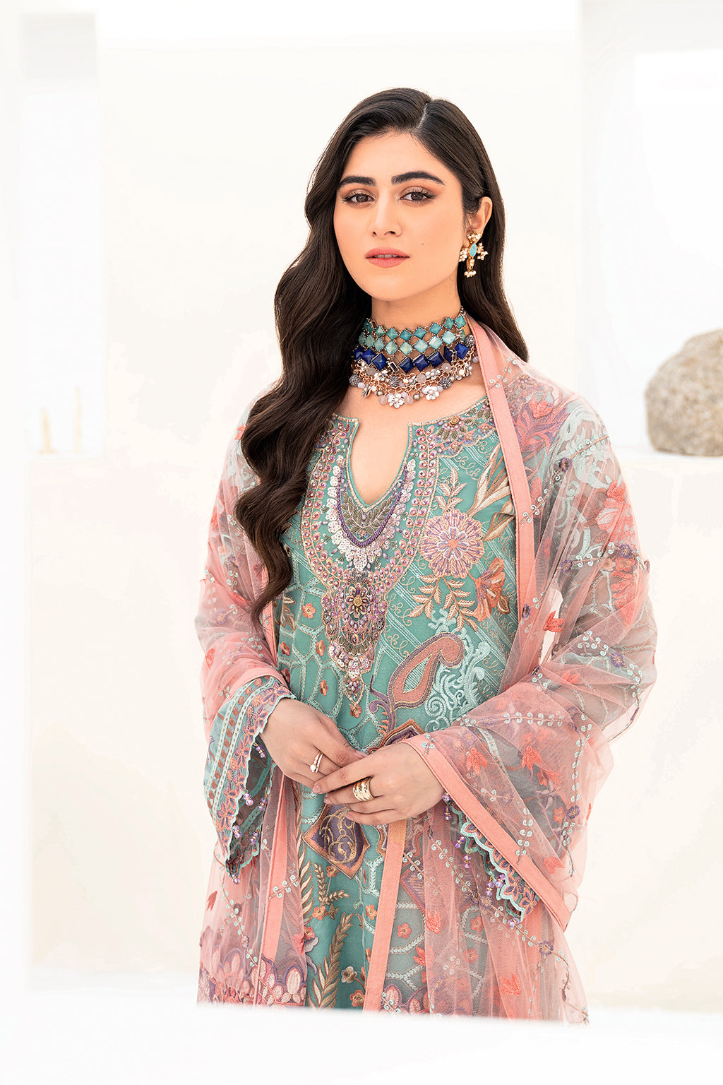 Ramsha | Minhal Organza Collection | M-807 by Ramsha - Designer Dress - Type: Ladies Clothes - Available at Libayah - 100% Original