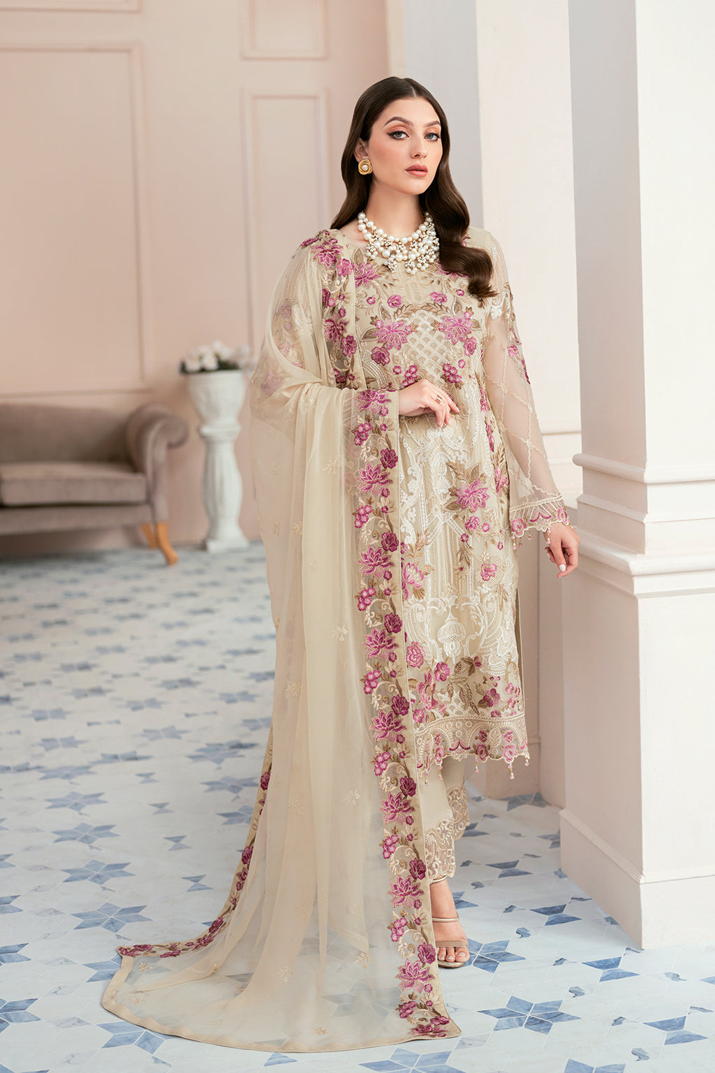 Ramsha | Rangoon Chiffon Collection 24 | D-909 by Ramsha - Designer Dress - Type: Ladies Clothes - Available at Libayah - 100% Original