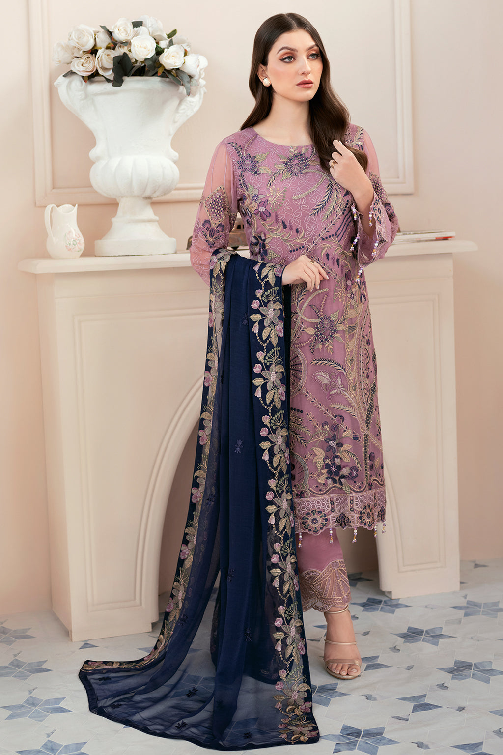 Ramsha | Rangoon Chiffon Collection 24 | D-910 by Ramsha - Designer Dress - Type: Ladies Clothes - Available at Libayah - 100% Original