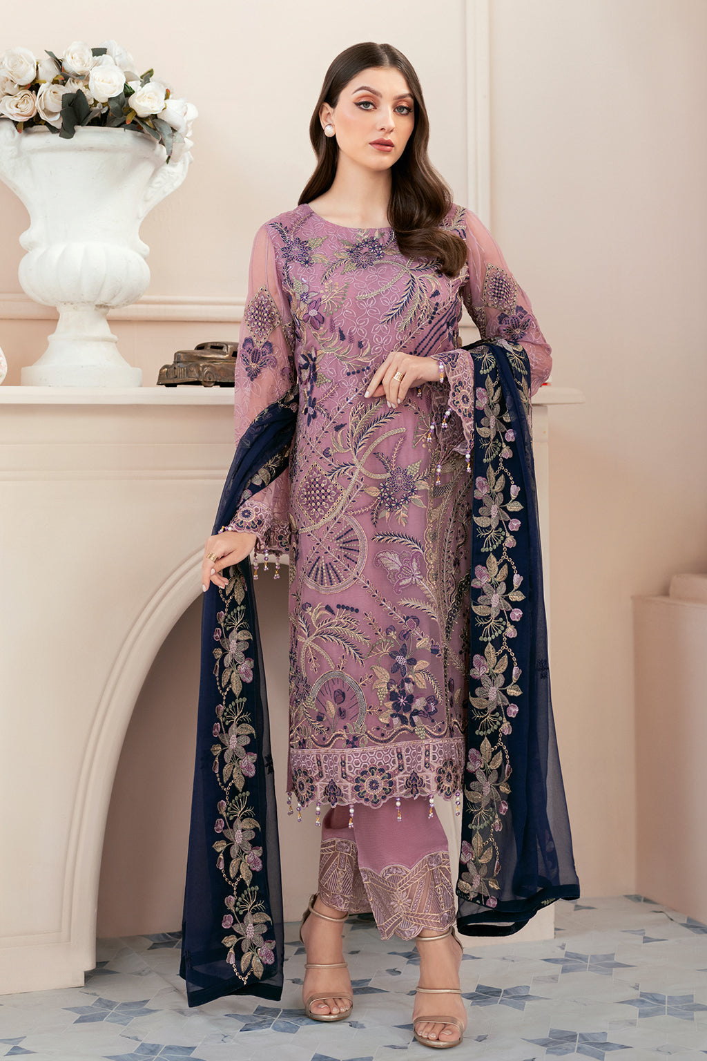 Ramsha | Rangoon Chiffon Collection 24 | D-910 by Ramsha - Designer Dress - Type: Ladies Clothes - Available at Libayah - 100% Original