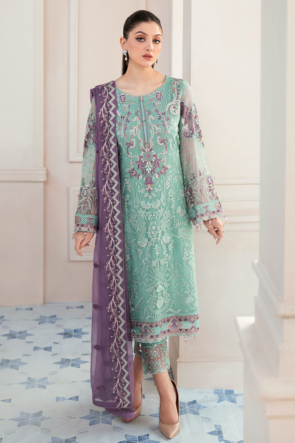 Ramsha | Rangoon Chiffon Collection 24 | D-902 by Ramsha - Designer Dress - Type: Ladies Clothes - Available at Libayah - 100% Original