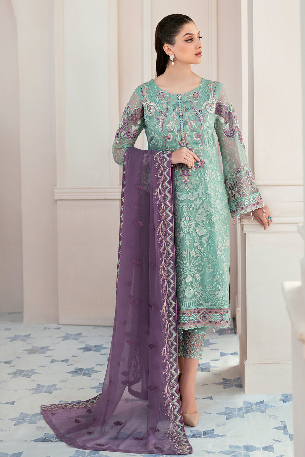 Ramsha | Rangoon Chiffon Collection 24 | D-902 by Ramsha - Designer Dress - Type: Ladies Clothes - Available at Libayah - 100% Original