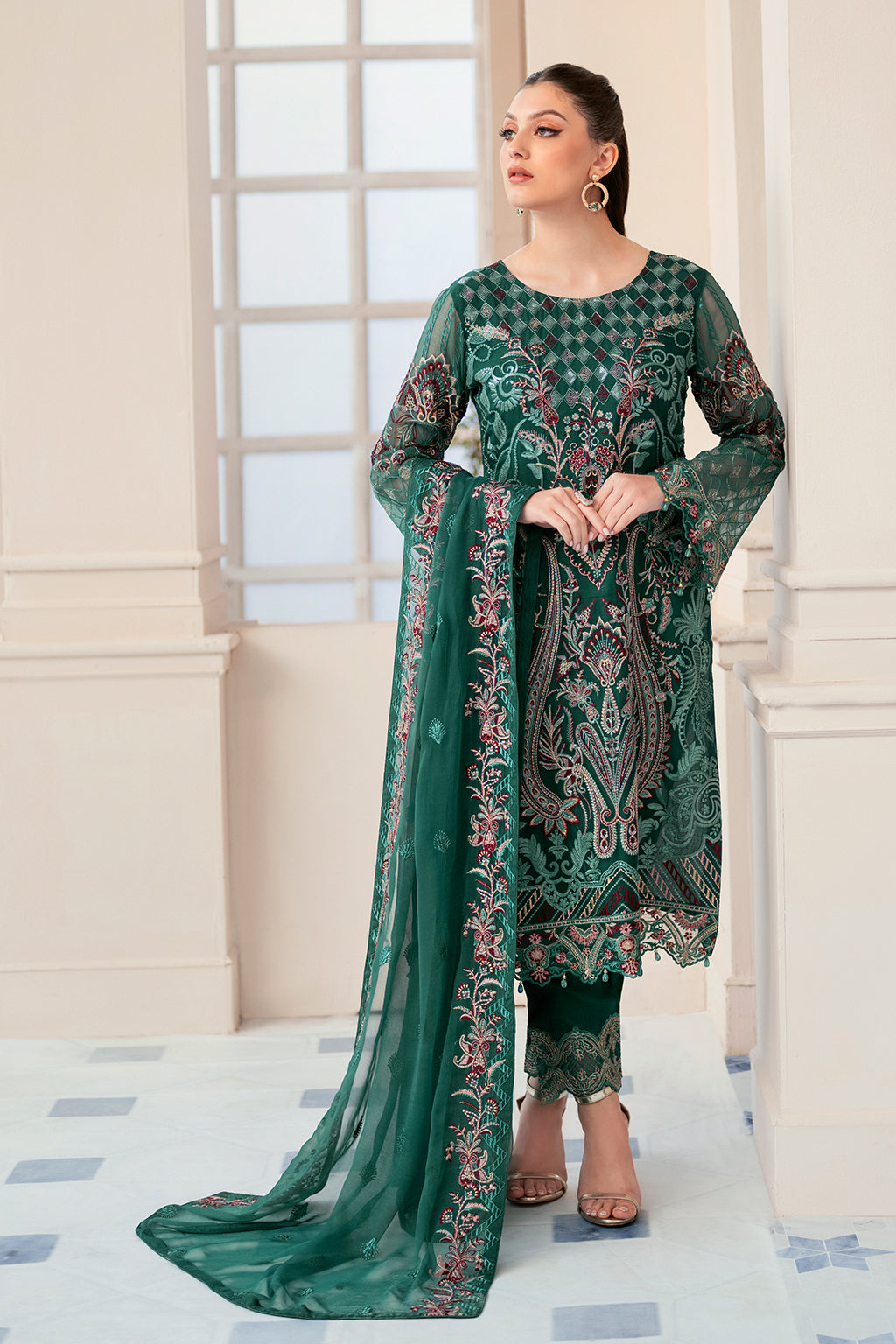 Ramsha | Rangoon Chiffon Collection 24 | D-908 by Ramsha - Designer Dress - Type: Ladies Clothes - Available at Libayah - 100% Original
