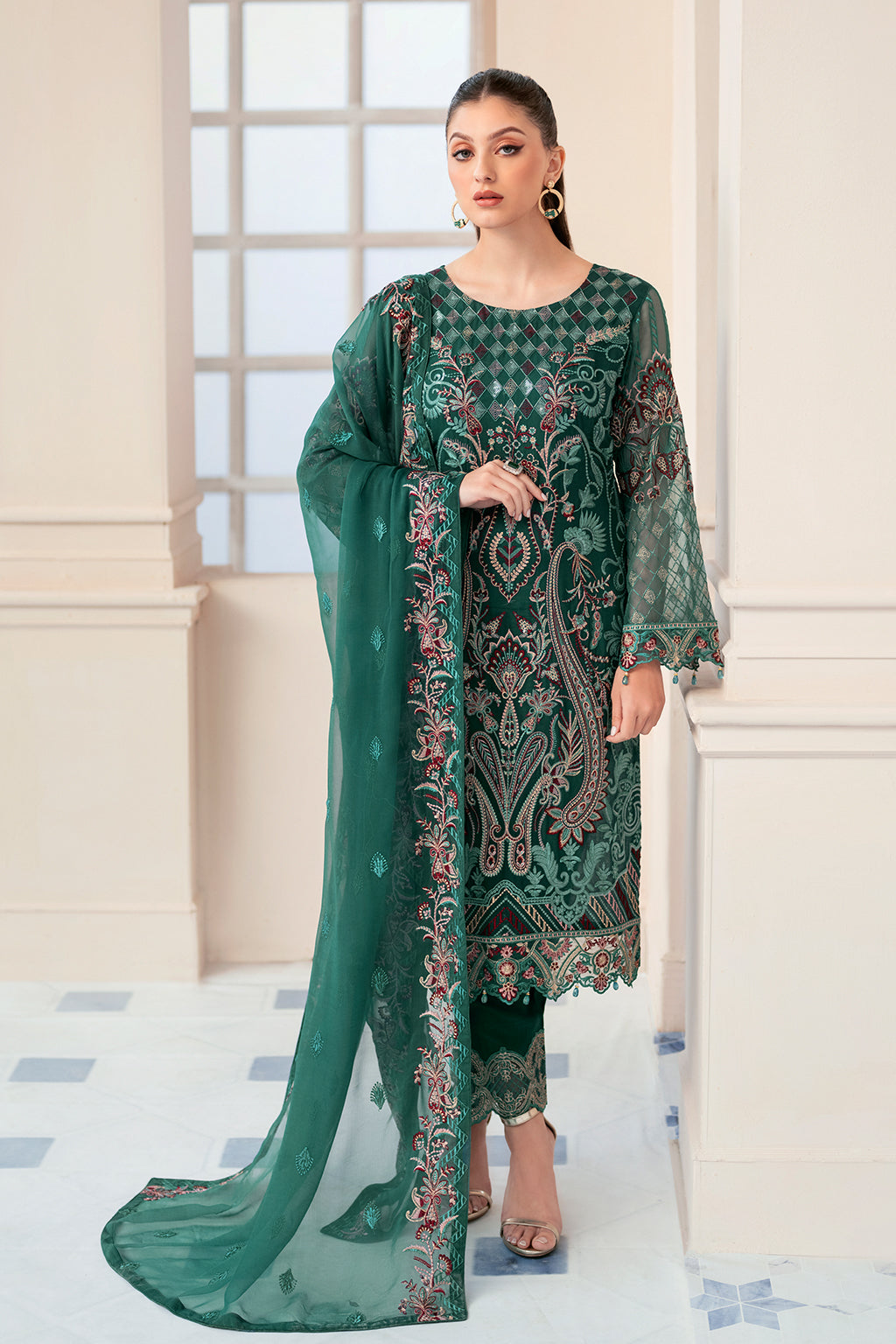 Ramsha | Rangoon Chiffon Collection 24 | D-908 by Ramsha - Designer Dress - Type: Ladies Clothes - Available at Libayah - 100% Original