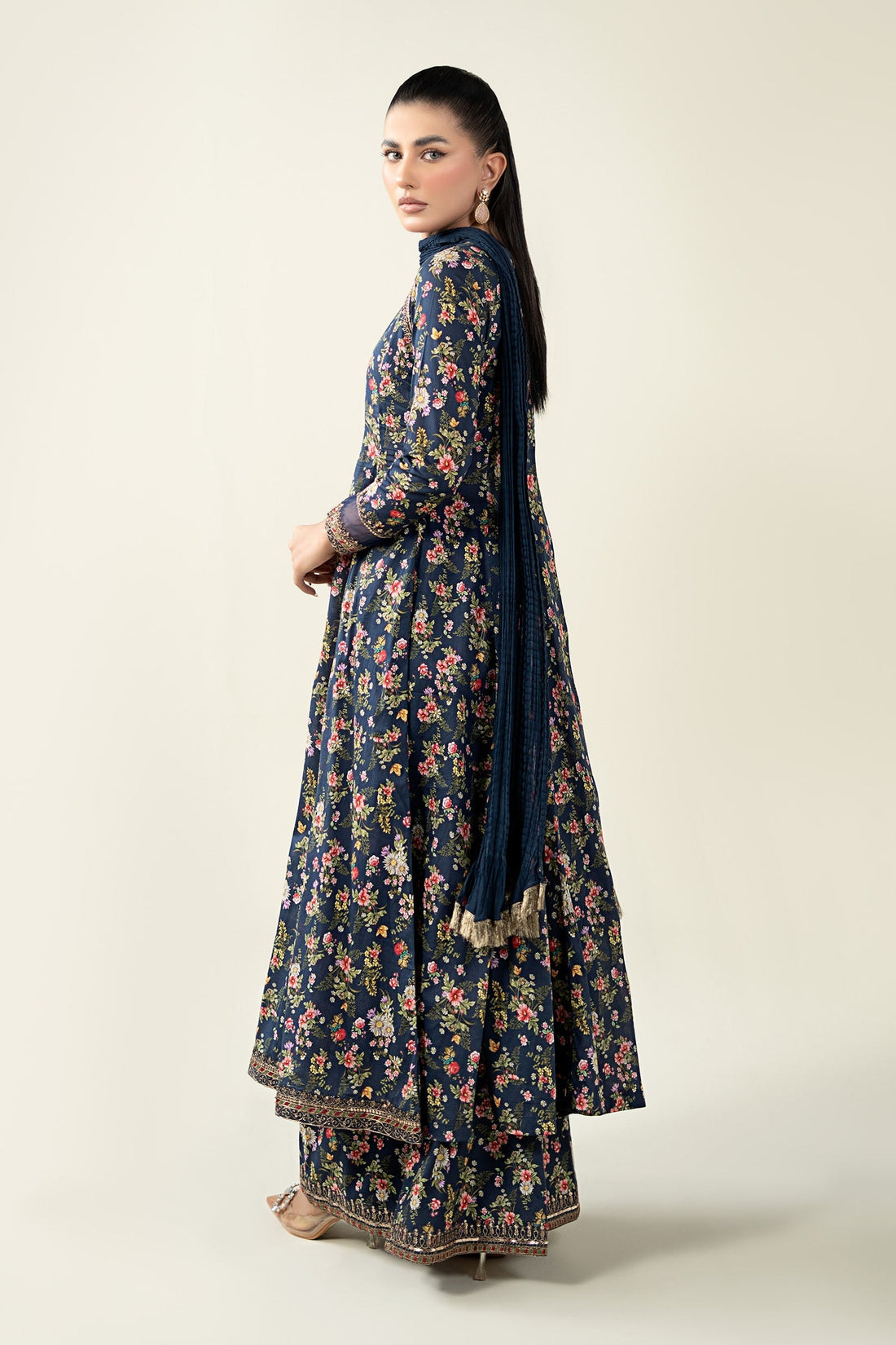 Maria B | Luxury Winter Pret 25 | DW-EA24-81R1-Blue by Maria B - Designer Dress  - Type : Ladies Clothes - Available at Libayah - 100% Original 
