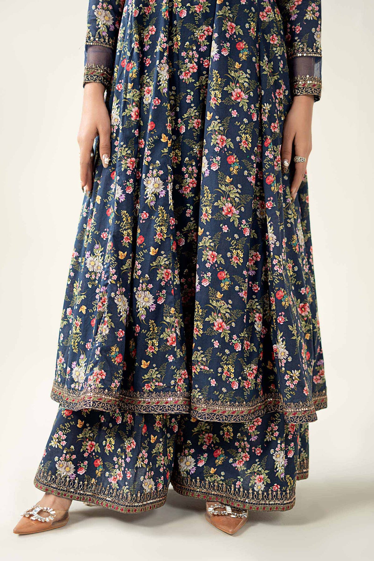 Maria B | Luxury Winter Pret 25 | DW-EA24-81R1-Blue by Maria B - Designer Dress  - Type : Ladies Clothes - Available at Libayah - 100% Original 