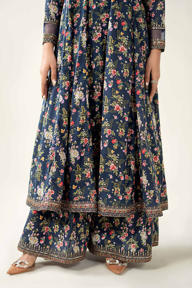 Maria B | Luxury Winter Pret 25 | DW-EA24-81R1-Blue by Maria B - Designer Dress  - Type : Ladies Clothes - Available at Libayah - 100% Original 