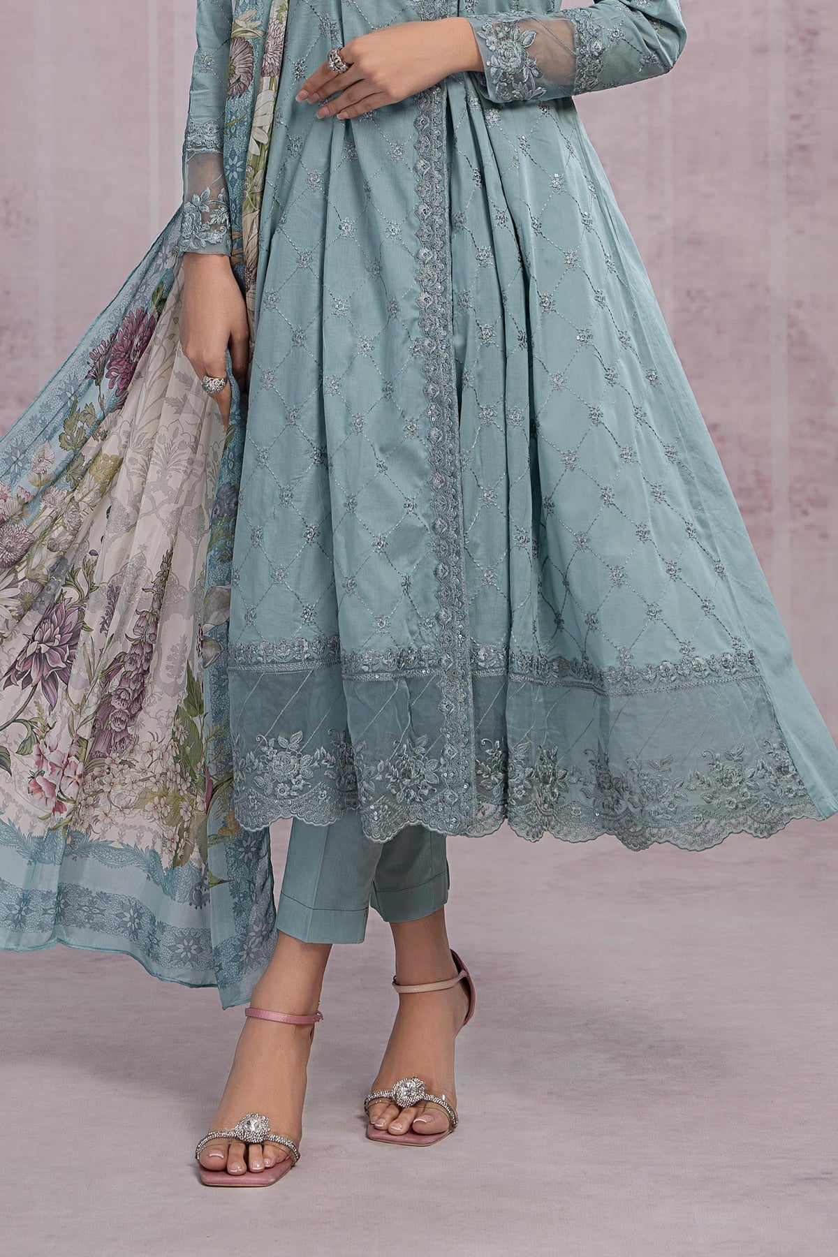 Maria B | Casual Pret 25 | DW-EF23-23R1 by Maria B - Designer Dress - Type: Ladies Clothes - Available at Libayah - 100% Original