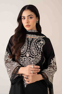Maria B | Pre Fall Dresses | 3 Piece Embroidered Dobby Suit Black4 by Maria B - Designer Dress  - Type : Ladies Clothes - Available at Libayah - 100% Original 