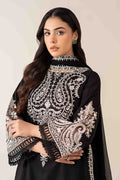 Maria B | Luxury Winter Pret 25 | DW-MN25-12-Black by Maria B - Designer Dress  - Type : Ladies Clothes - Available at Libayah - 100% Original 