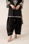 Maria B | Pre Fall Dresses | 3 Piece Embroidered Dobby Suit Black4 by Maria B - Designer Dress  - Type : Ladies Clothes - Available at Libayah - 100% Original 