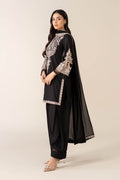 Maria B | Luxury Winter Pret 25 | DW-MN25-12-Black by Maria B - Designer Dress  - Type : Ladies Clothes - Available at Libayah - 100% Original 