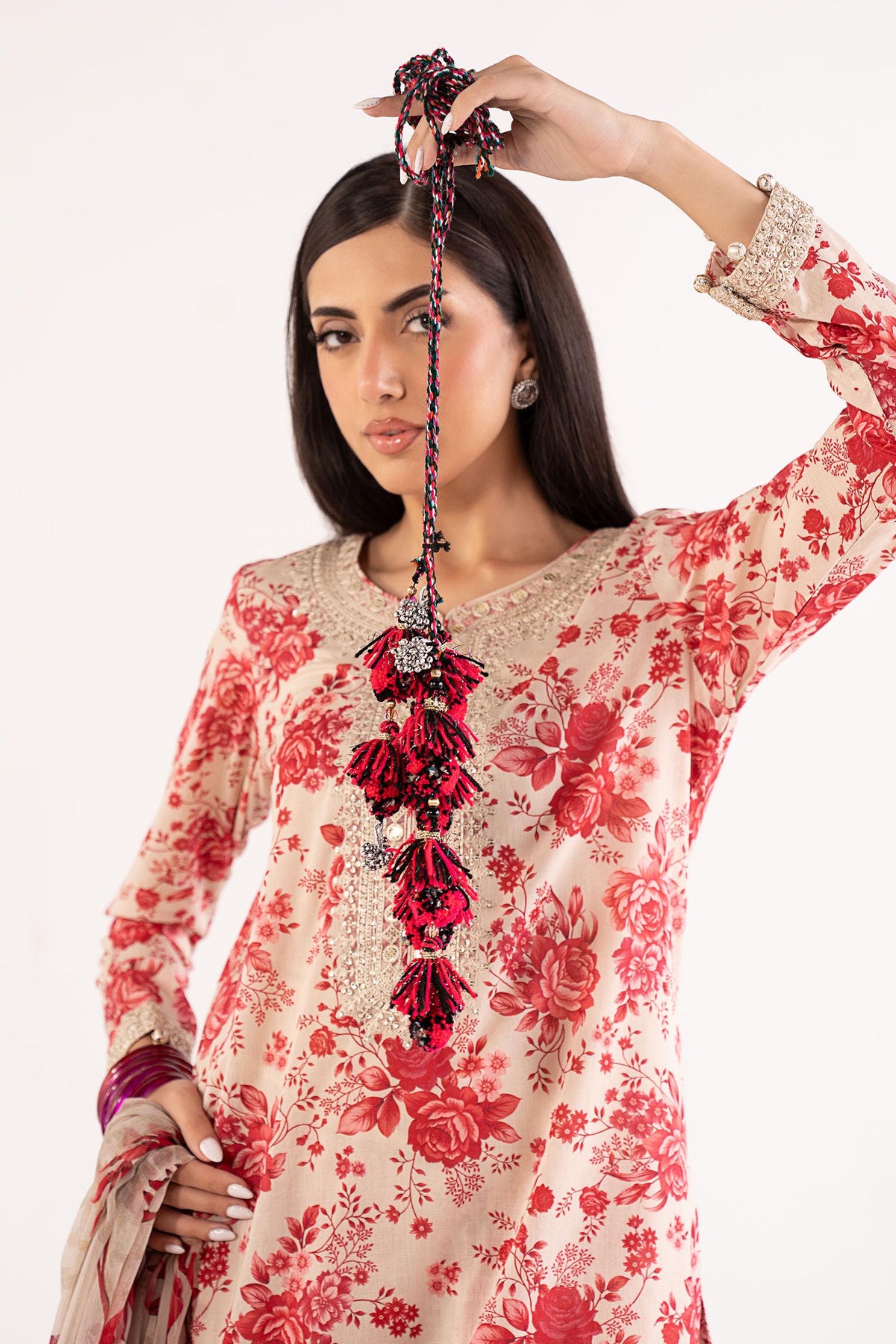 Maria B | Luxury Pret Pre Fall | DW-PF25-63R1-Pink by Maria B - Designer Dress  - Type : Ladies Clothes - Available at Libayah - 100% Original 