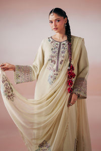 Maria B | Luxury Pret Pre Fall | DW-PF26-19-BEIGE by Maria B - Designer Dress  - Type : Ladies Clothes - Available at Libayah - 100% Original 