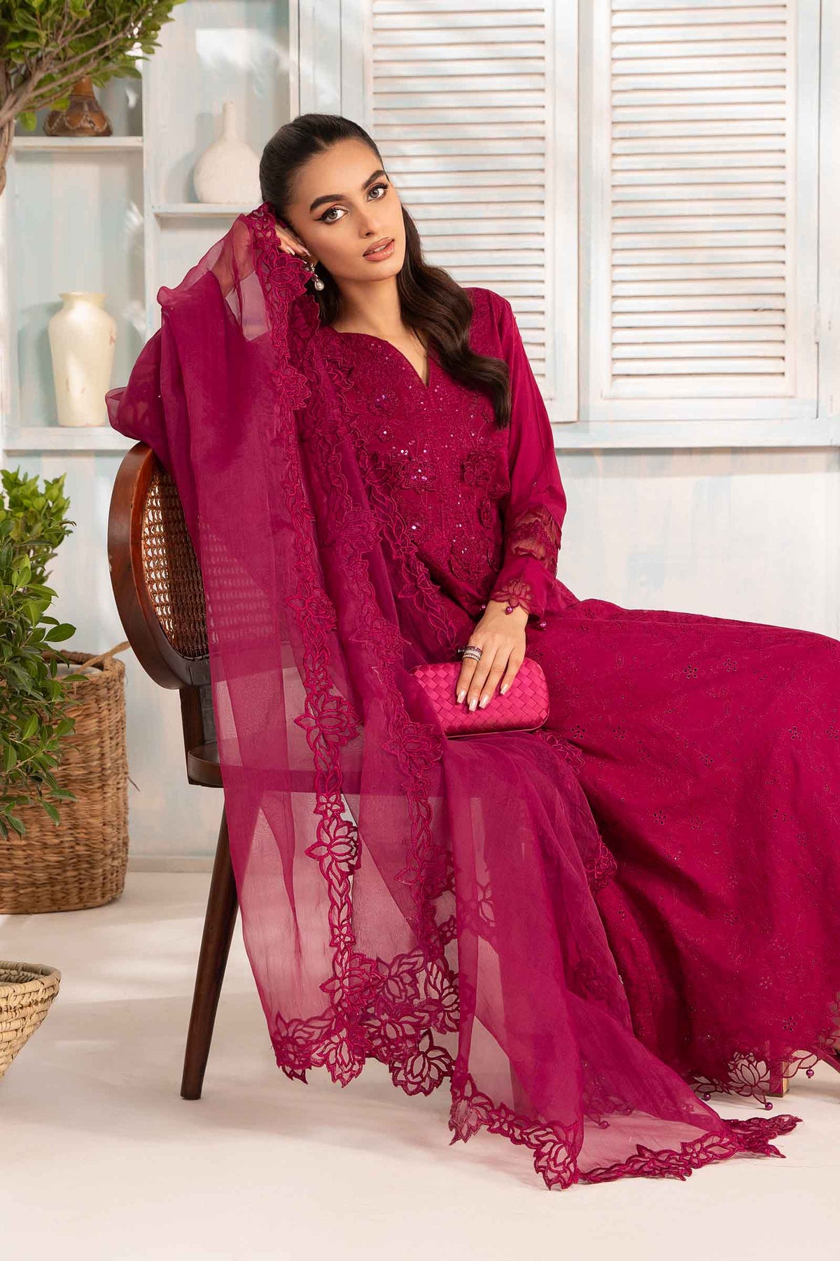 Maria B | Eid Festive Pret | DW-EA24-07R1 - Designer Dress - Type : Ladies Clothes - Available at Libayah - 100% Original