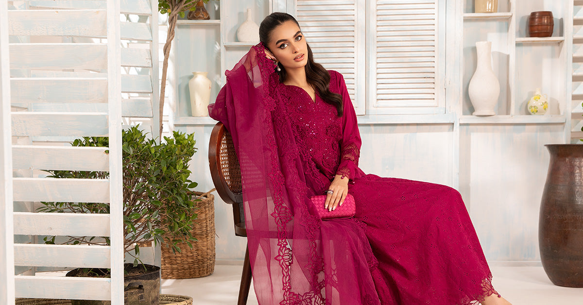 Maria B | Eid Festive Pret | DW-EA24-07R1 - Designer Dress - Type : Ladies Clothes - Available at Libayah - 100% Original
