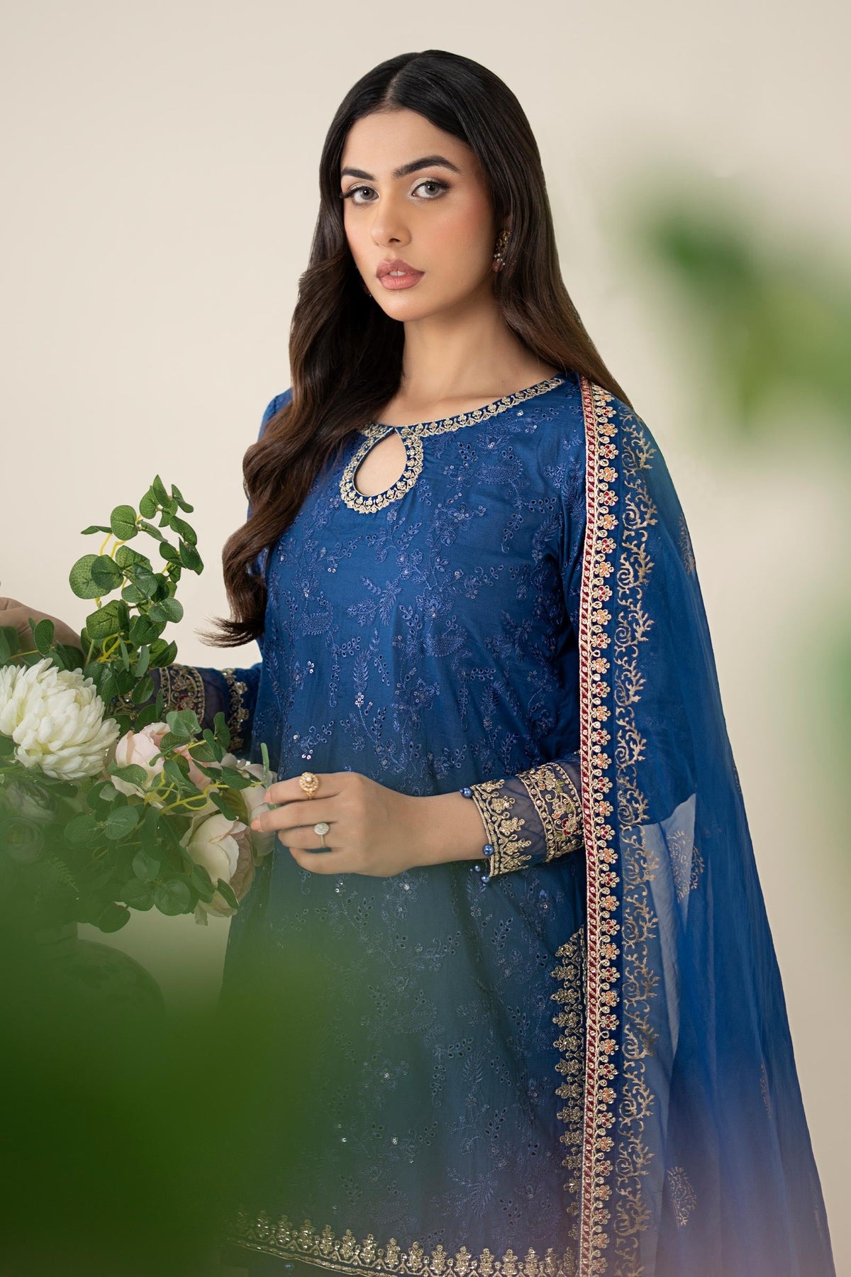 Maria B | Luxury Pret 25 | DW-EA25-11 by Maria B - Designer Dress - Type: Ladies Clothes - Available at Libayah - 100% Original