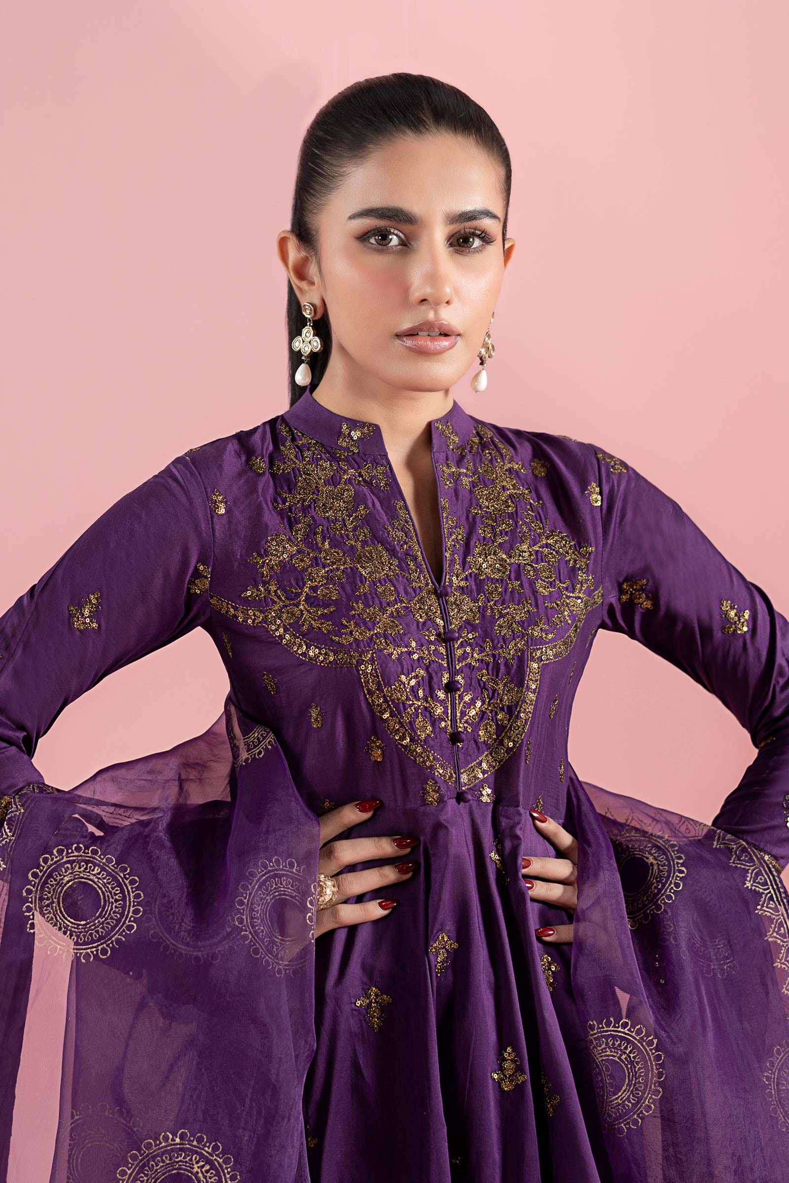 Maria B | Luxury Pret 25 | DW-EA25-12 by Maria B - Designer Dress - Type: Ladies Clothes - Available at Libayah - 100% Original