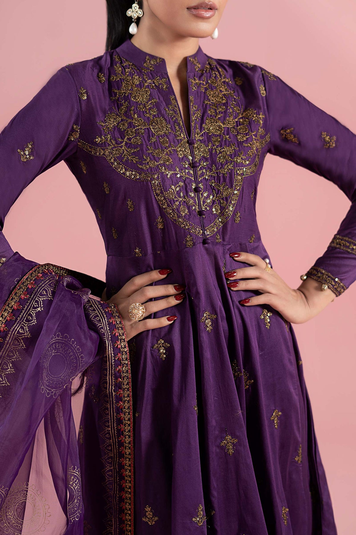 Maria B | Luxury Pret 25 | DW-EA25-12 by Maria B - Designer Dress - Type: Ladies Clothes - Available at Libayah - 100% Original