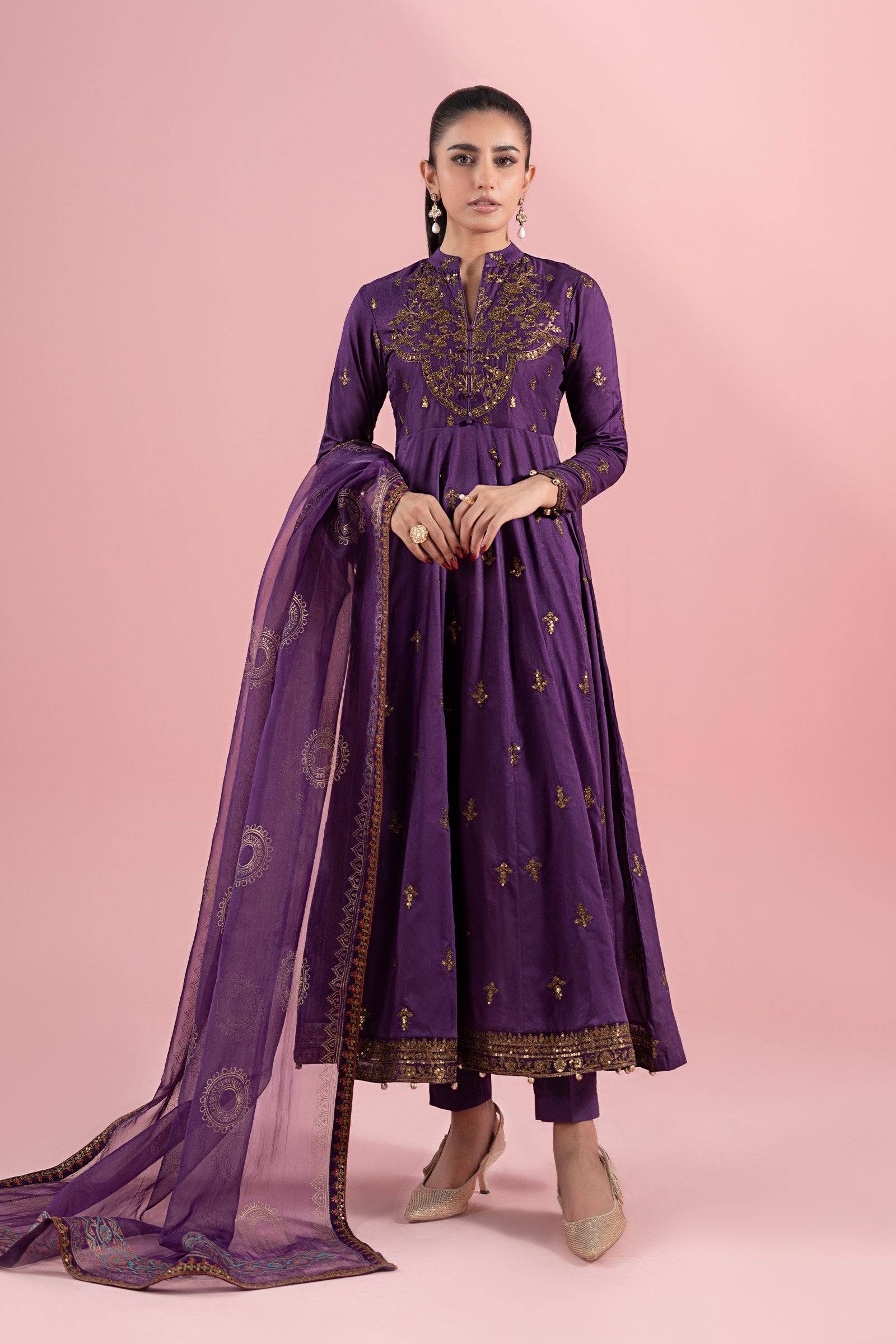 Maria B | Luxury Pret 25 | DW-EA25-12 by Maria B - Designer Dress - Type: Ladies Clothes - Available at Libayah - 100% Original
