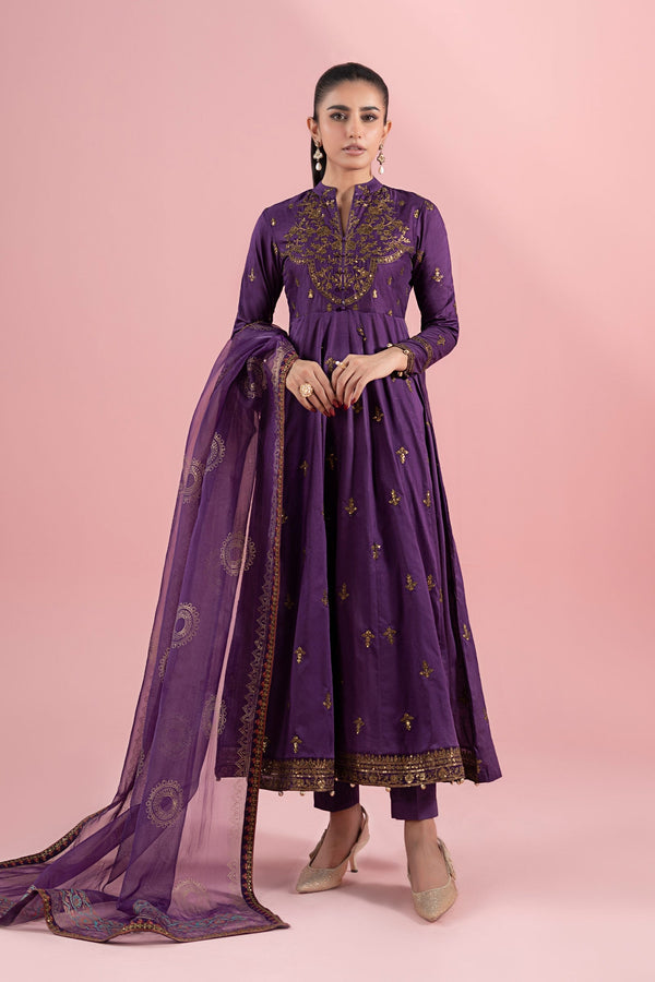 Maria B | Luxury Pret 25 | DW-EA25-12 by Maria B - Designer Dress - Type: Ladies Clothes - Available at Libayah - 100% Original