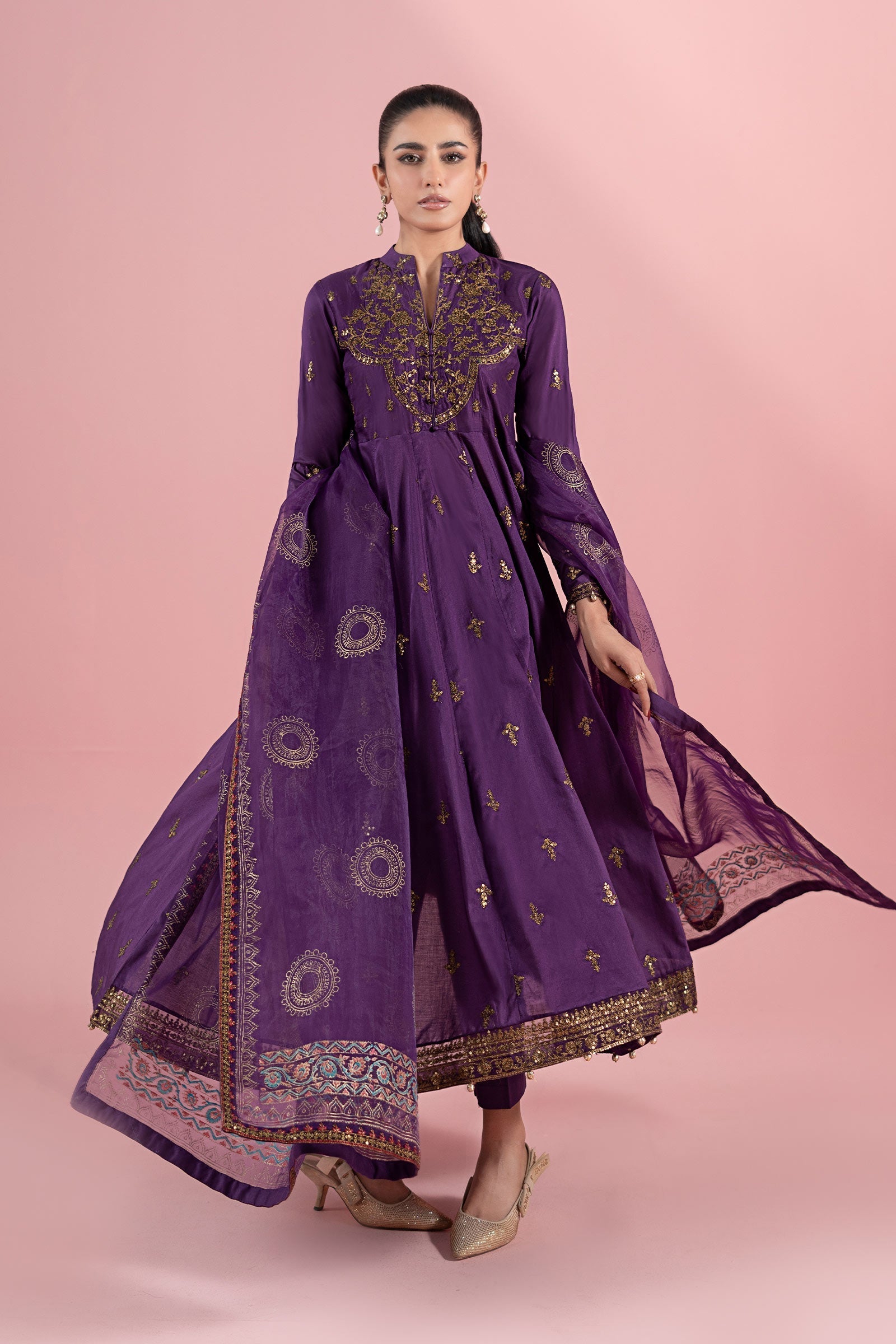 Maria B | Luxury Pret 25 | DW-EA25-12 by Maria B - Designer Dress - Type: Ladies Clothes - Available at Libayah - 100% Original
