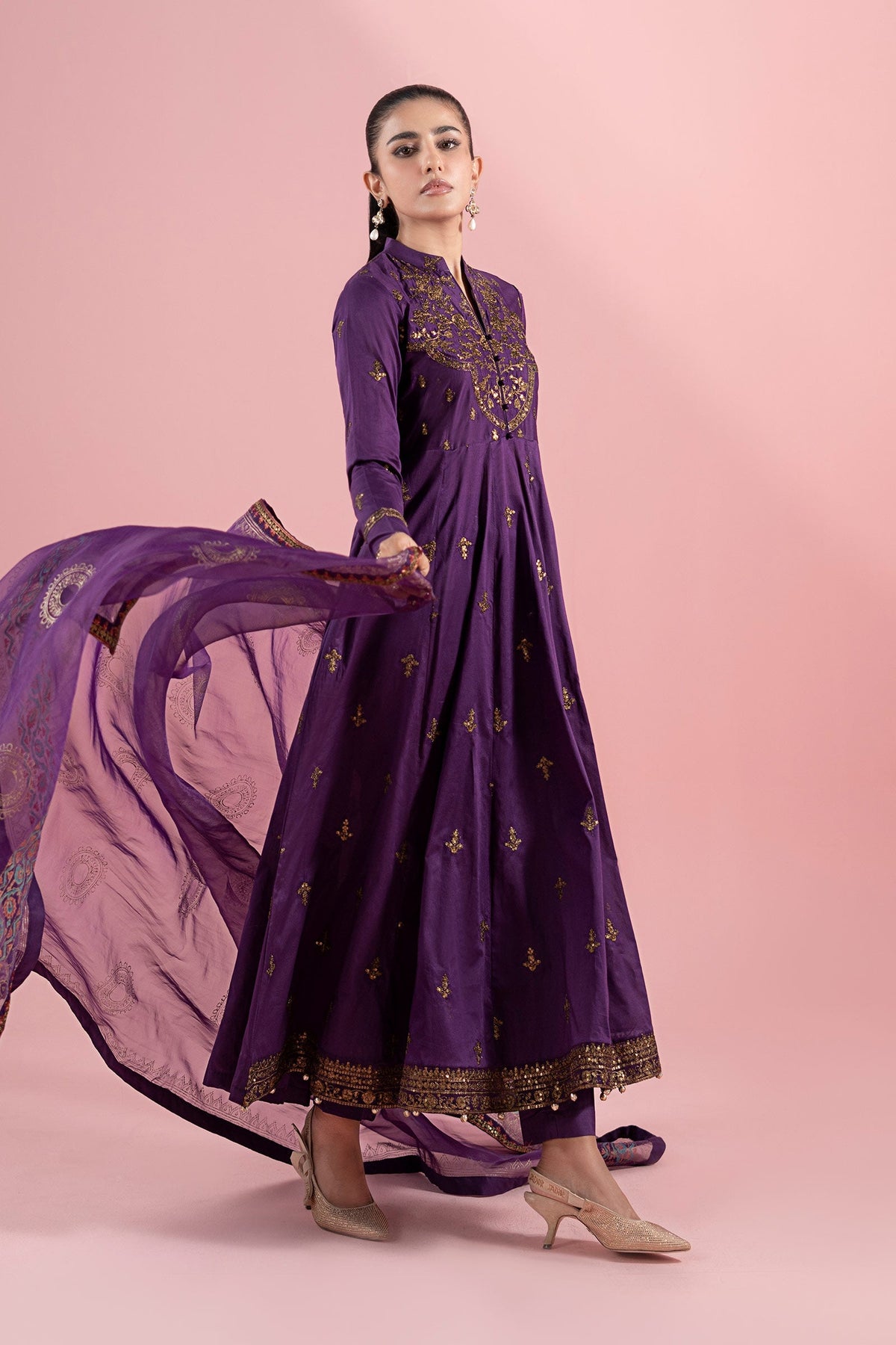 Maria B | Luxury Pret 25 | DW-EA25-12 by Maria B - Designer Dress - Type: Ladies Clothes - Available at Libayah - 100% Original