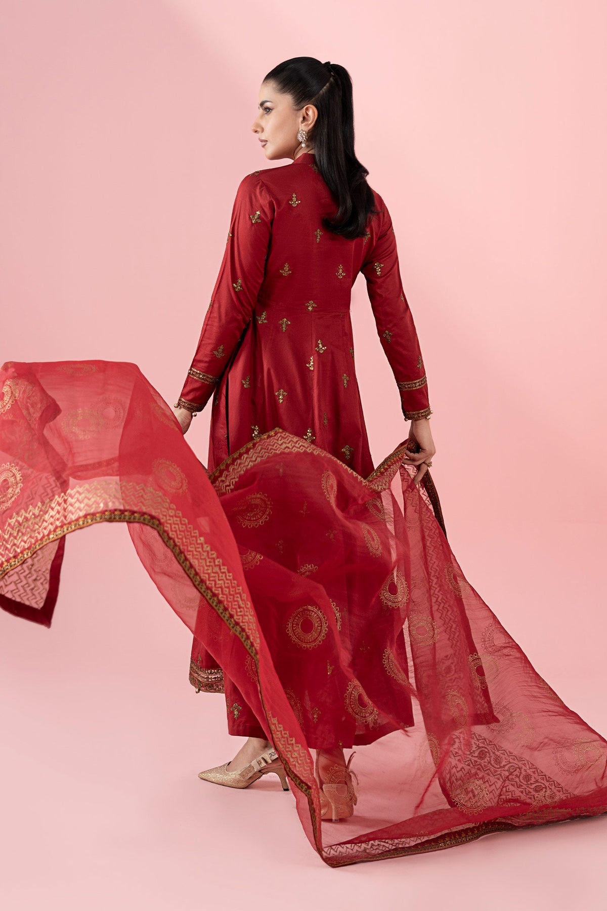 Maria B | Luxury Pret 25 | DW-EA25-12 by Maria B - Designer Dress - Type: Ladies Clothes - Available at Libayah - 100% Original
