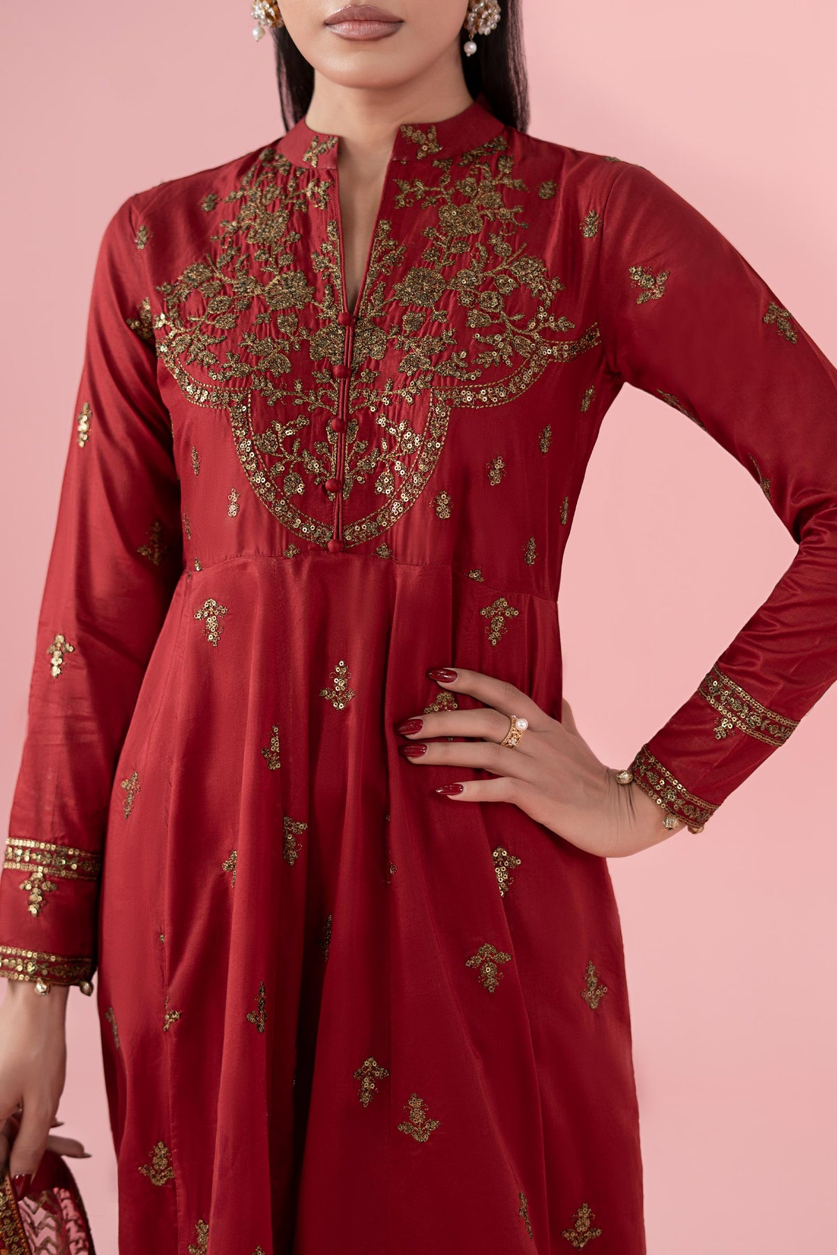Maria B | Luxury Pret 25 | DW-EA25-12 by Maria B - Designer Dress - Type: Ladies Clothes - Available at Libayah - 100% Original