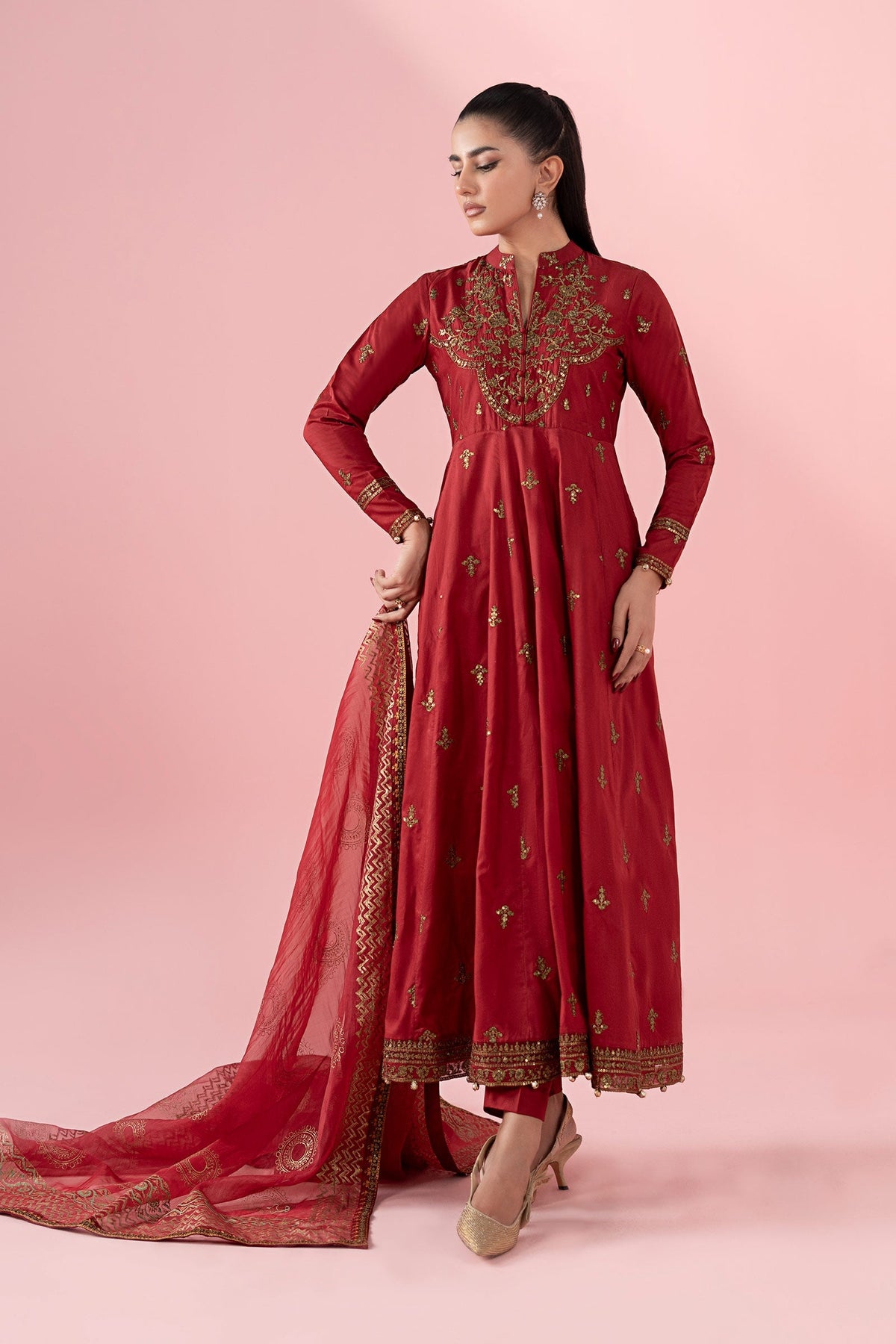 Maria B | Luxury Pret 25 | DW-EA25-12 by Maria B - Designer Dress - Type: Ladies Clothes - Available at Libayah - 100% Original