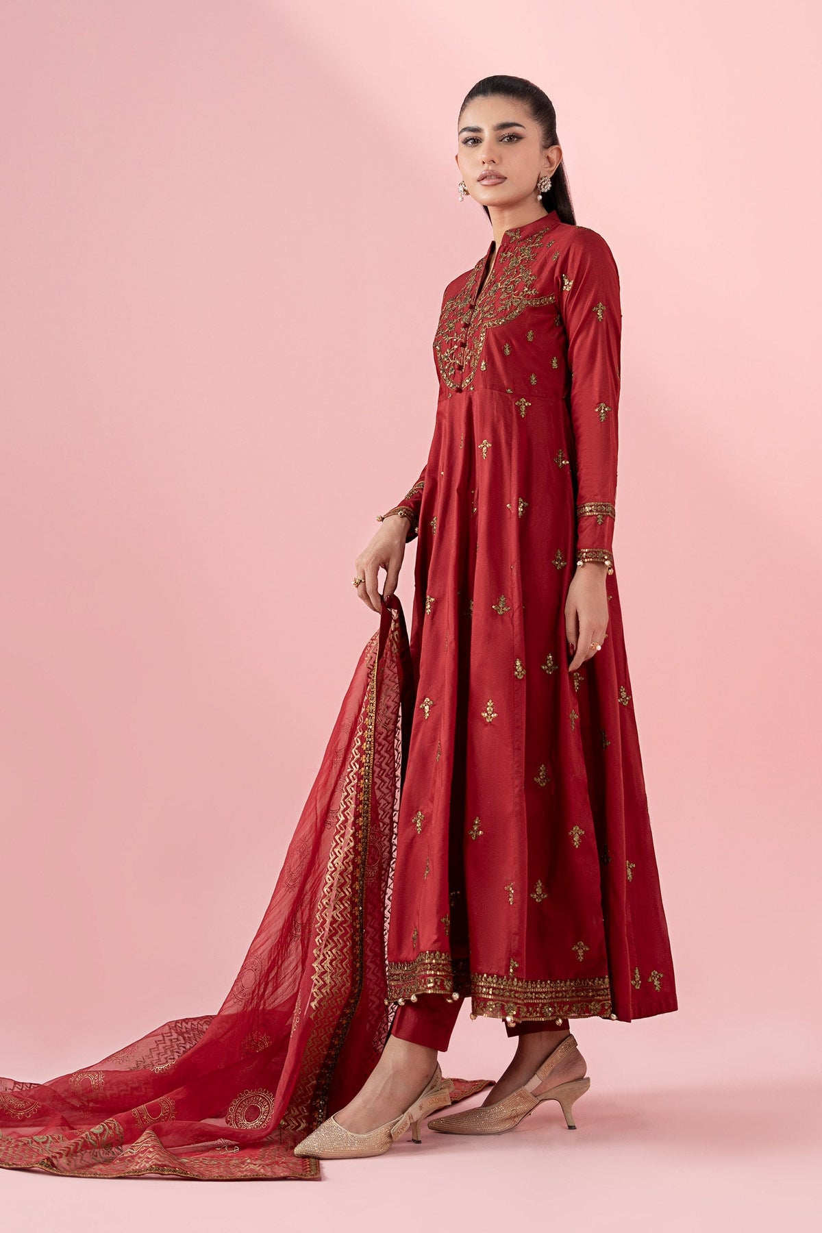 Maria B | Luxury Pret 25 | DW-EA25-12 by Maria B - Designer Dress - Type: Ladies Clothes - Available at Libayah - 100% Original