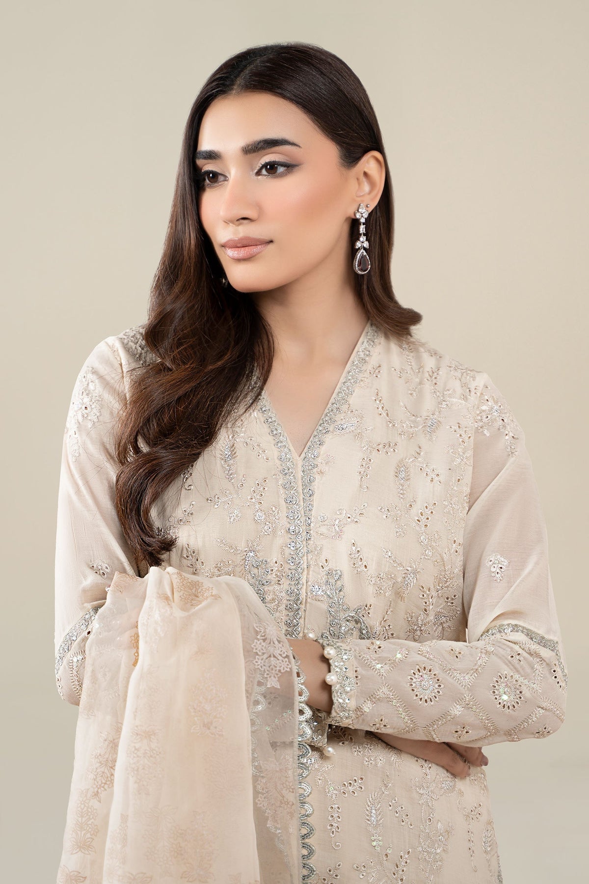Maria B | Pre Fall 25 | Paper Cotton Suit 17 by Maria B - Designer Dress  - Type : Ladies Clothes - Available at Libayah - 100% Original 