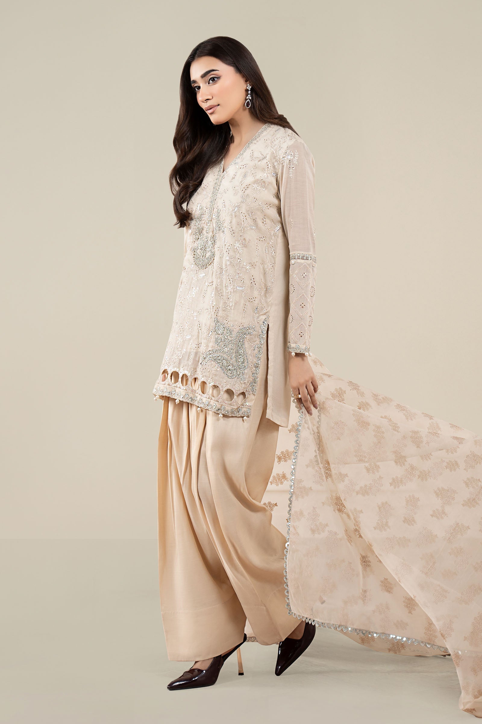 Maria B | Pre Fall 25 | Paper Cotton Suit 17 by Maria B - Designer Dress  - Type : Ladies Clothes - Available at Libayah - 100% Original 