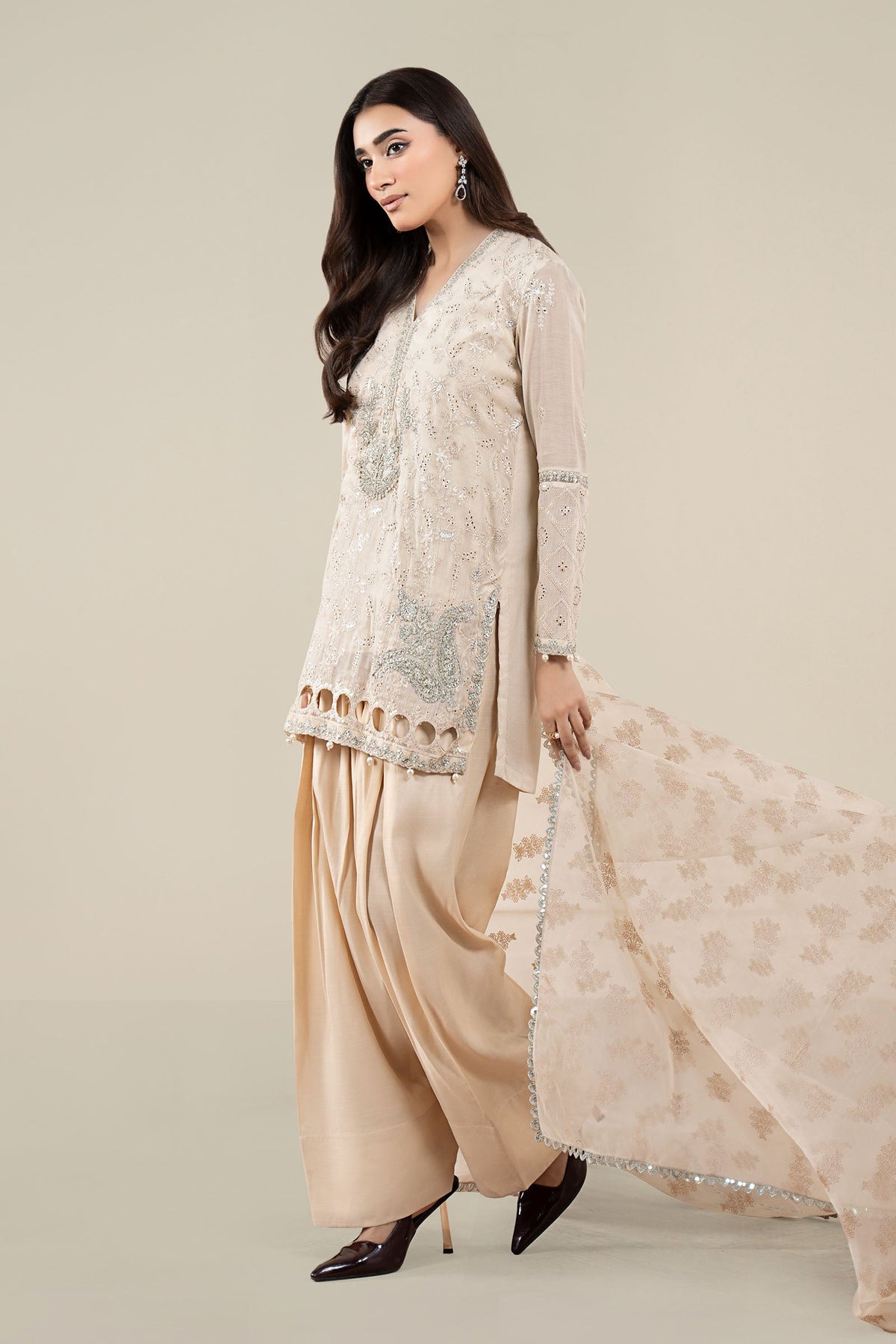 Maria B | Pre Fall 25 | Paper Cotton Suit 17 by Maria B - Designer Dress  - Type : Ladies Clothes - Available at Libayah - 100% Original 