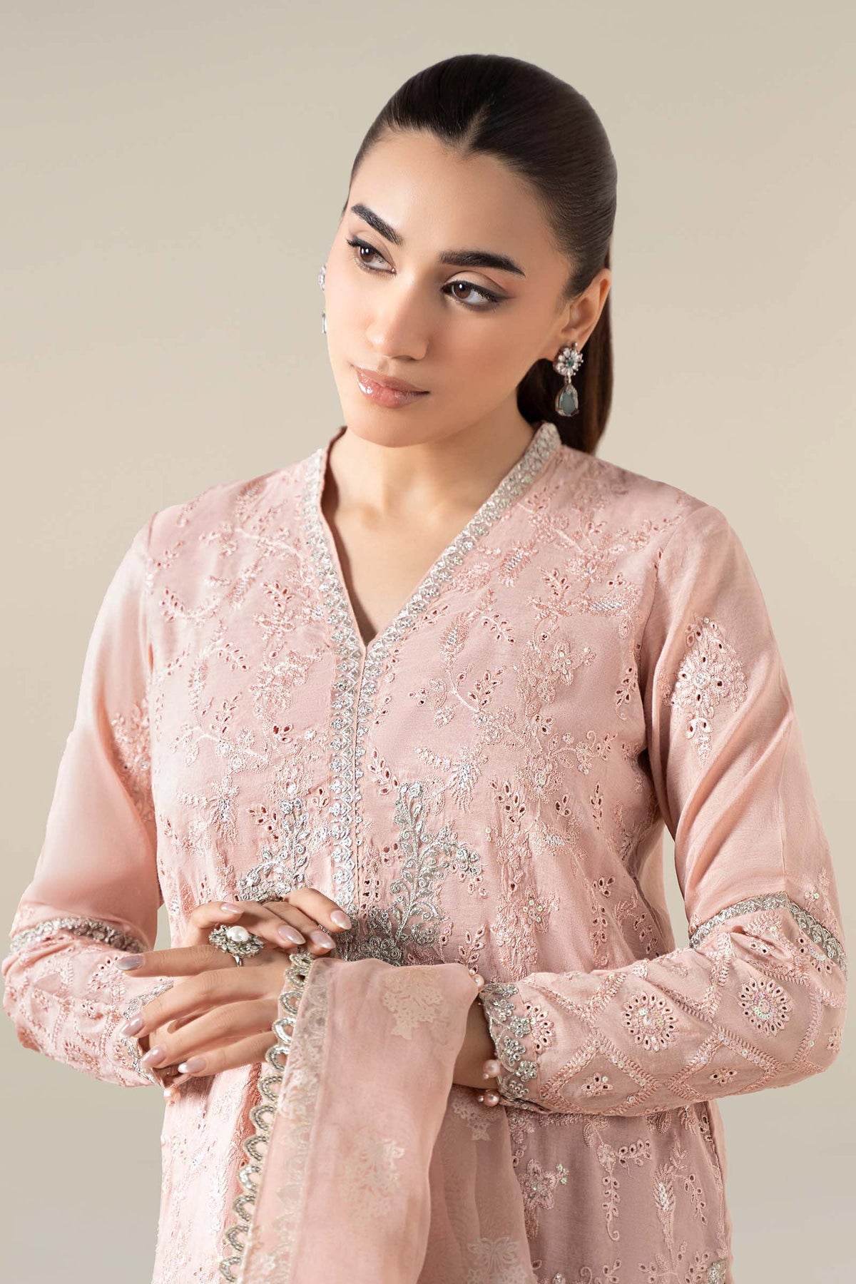 Maria B | Pre Fall 25 | Paper Cotton Suit 17 by Maria B - Designer Dress  - Type : Ladies Clothes - Available at Libayah - 100% Original 