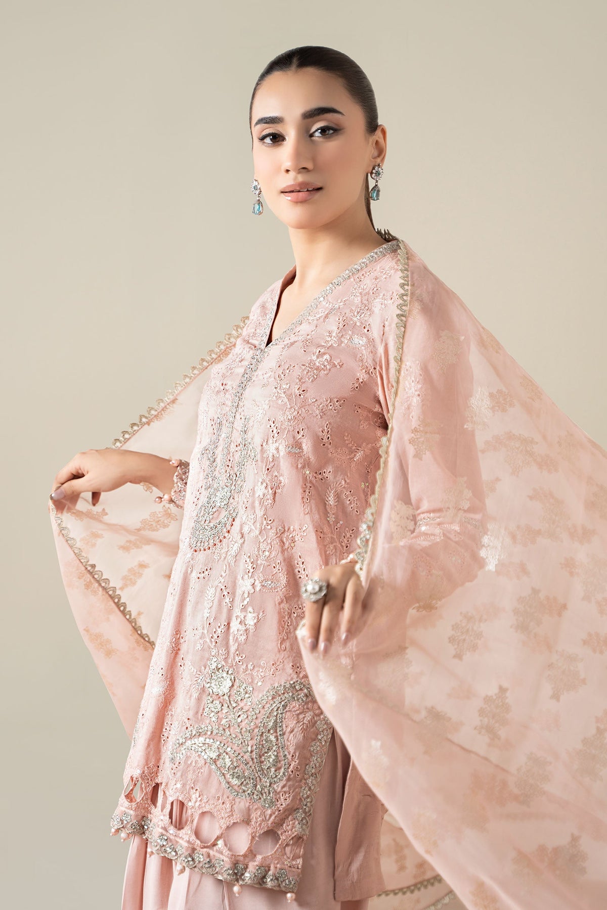 Maria B | Pre Fall 25 | Paper Cotton Suit 17 by Maria B - Designer Dress  - Type : Ladies Clothes - Available at Libayah - 100% Original 