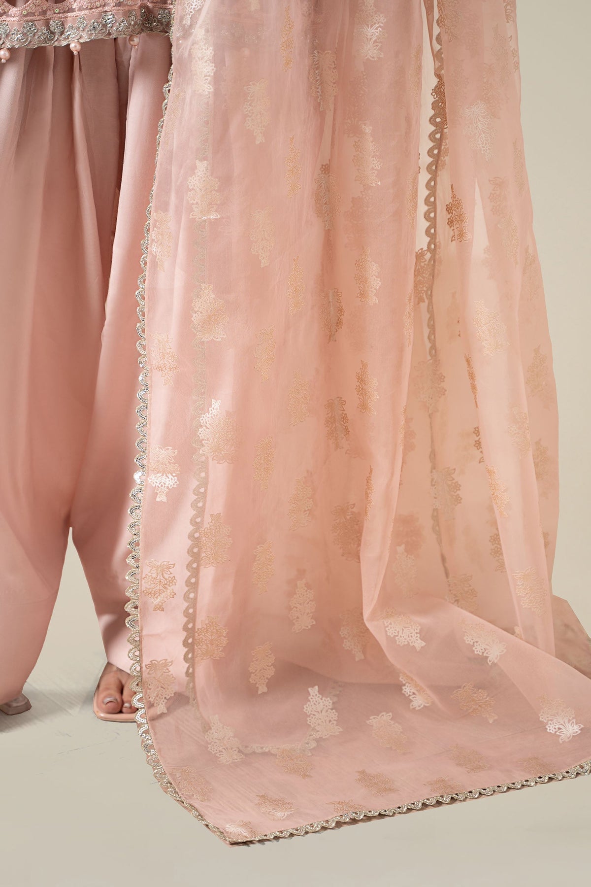 Maria B | Luxury Winter Pret 25 | DW-EA25-13-Peach by Maria B - Designer Dress  - Type : Ladies Clothes - Available at Libayah - 100% Original 