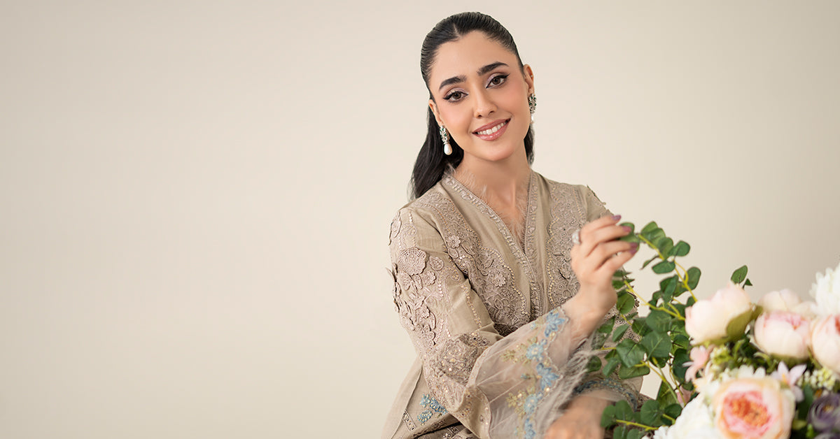 Maria B | Luxury Pret 25 | DW-EA25-16 by Maria B - Designer Dress - Type: Ladies Clothes - Available at Libayah - 100% Original