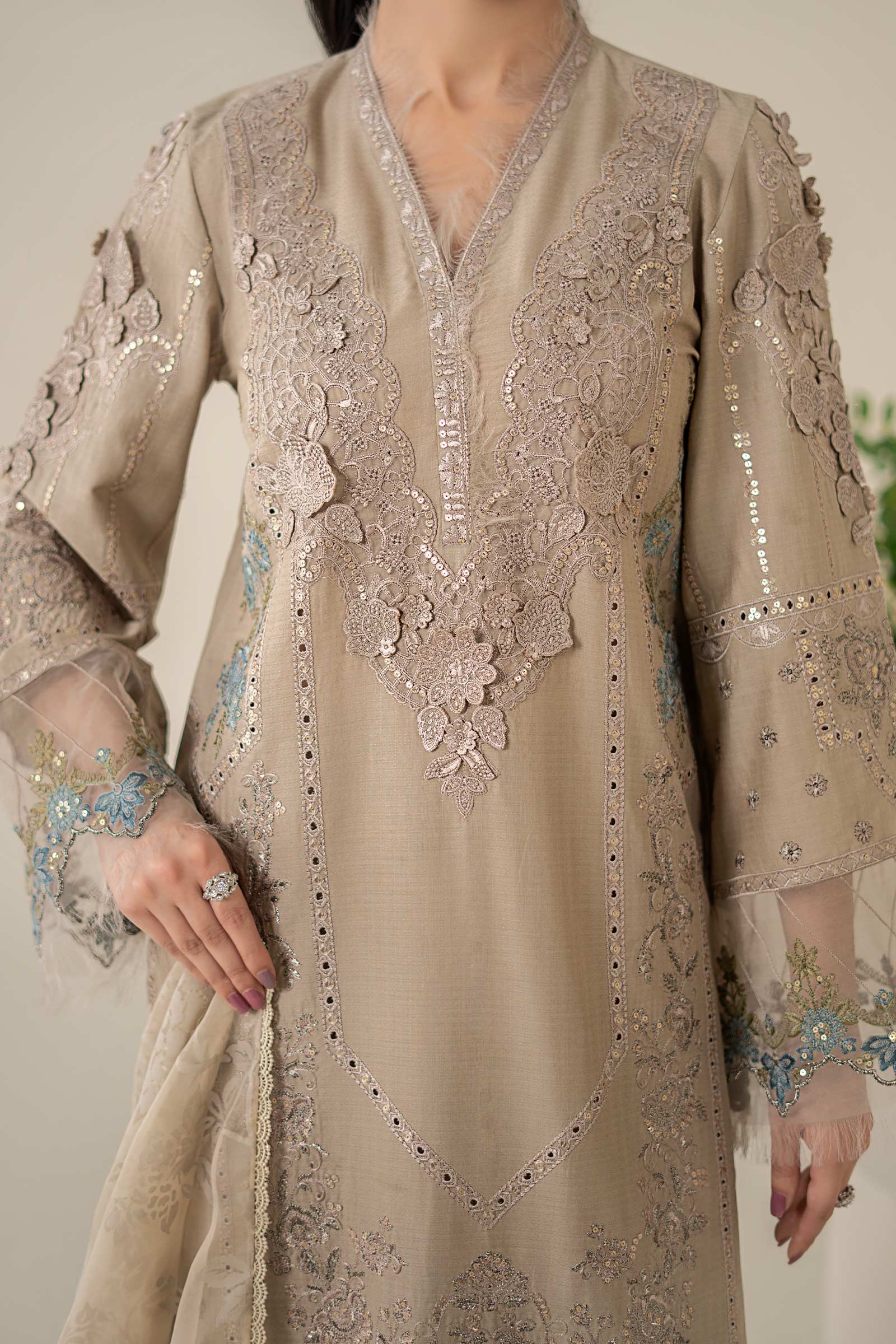 Maria B | Luxury Pret 25 | DW-EA25-16 by Maria B - Designer Dress - Type: Ladies Clothes - Available at Libayah - 100% Original