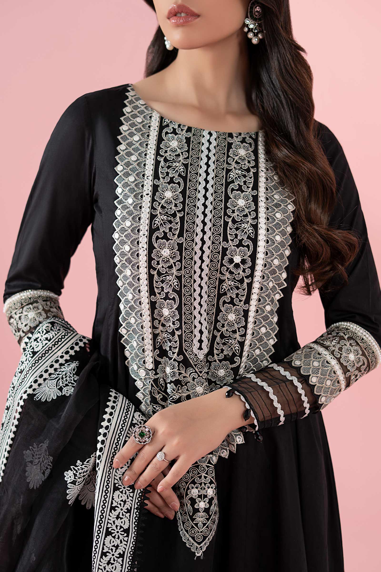 Maria B | Luxury Pret 25 | DW-EA25-37 by Maria B - Designer Dress - Type: Ladies Clothes - Available at Libayah - 100% Original